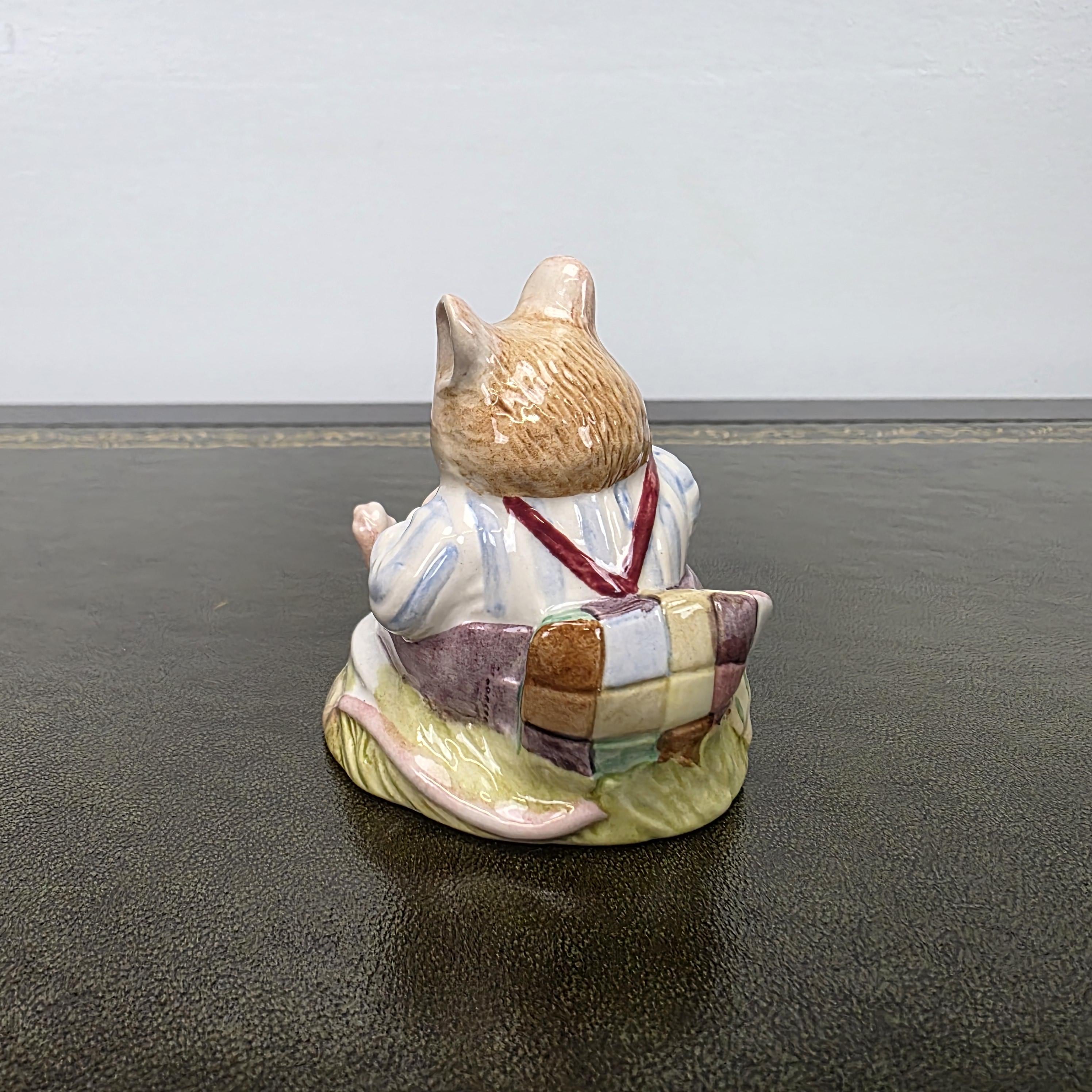 Royal Doulton Brambly Hedge Figurine Mr Toadflax DBH10 1983 Bone China Figure Mouse Ornament