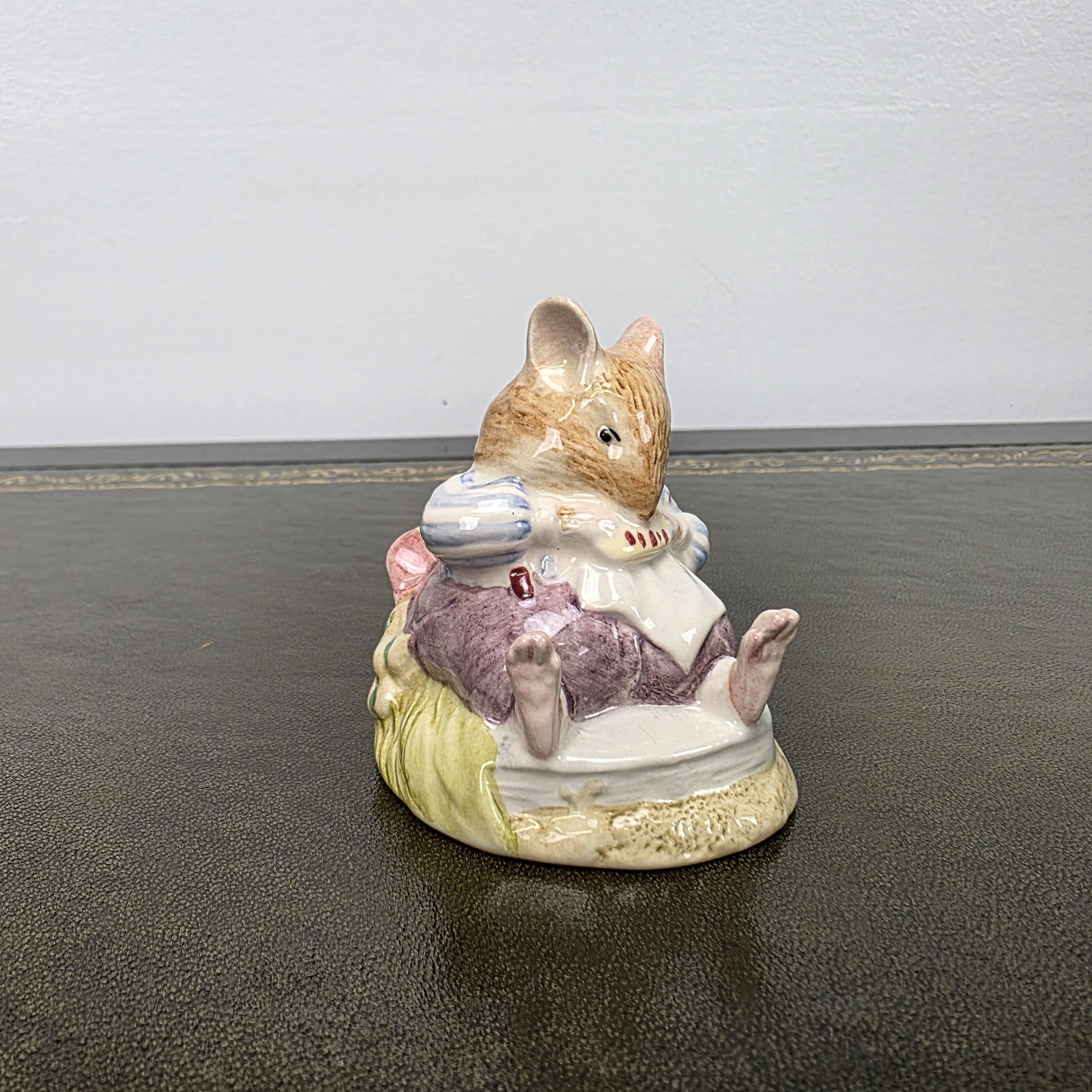 Royal Doulton Brambly Hedge Figurine Mr Toadflax DBH10 1983 Bone China Figure Mouse Ornament