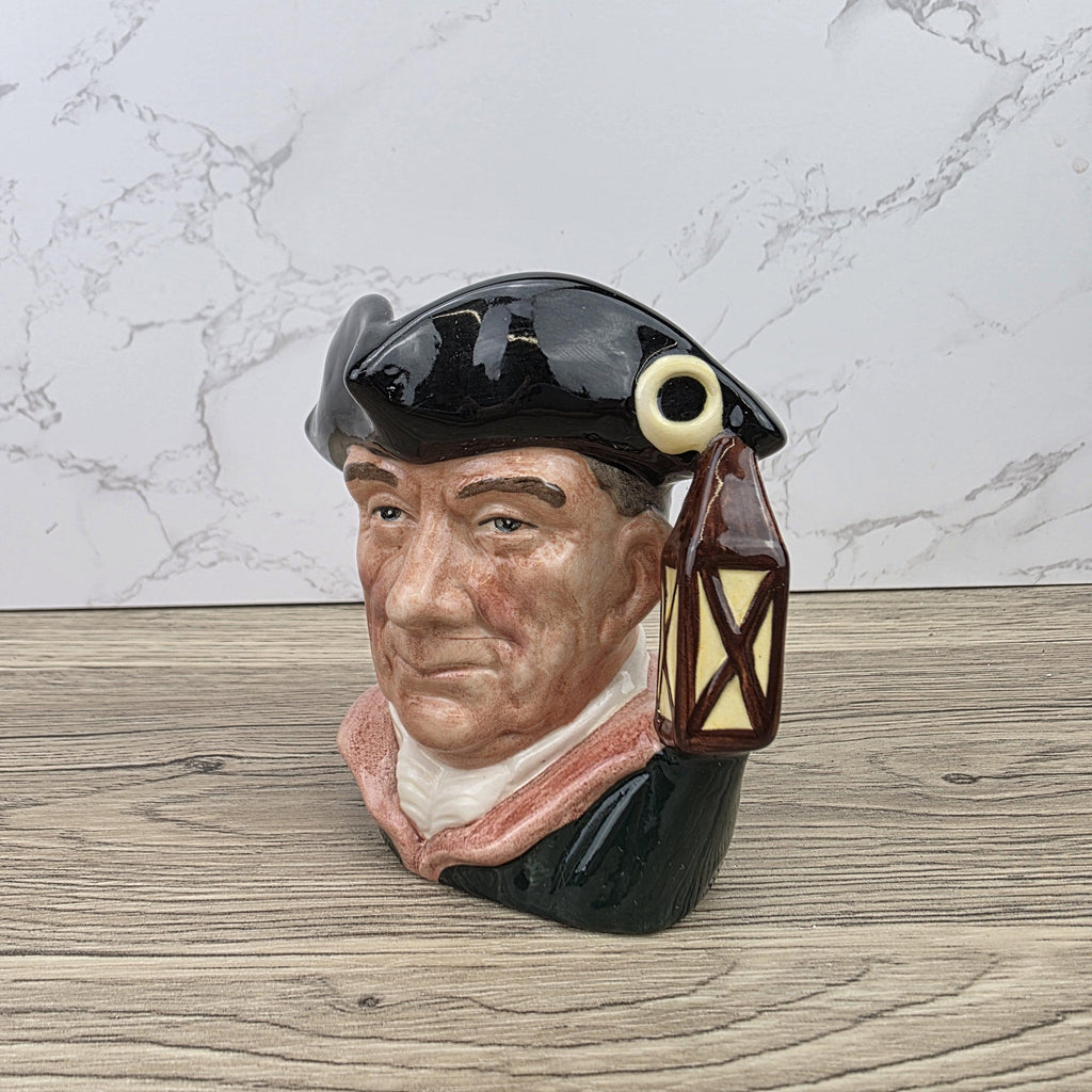 Character Jug Toby Pitcher Royal Doulton Night Watchman D6576 Vintage English Pottery Collectible 1962