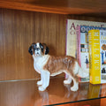 Vintage Melbaware Saint Bernard Dog Figurine Large English Pottery Collectible Shelf Decor Statue