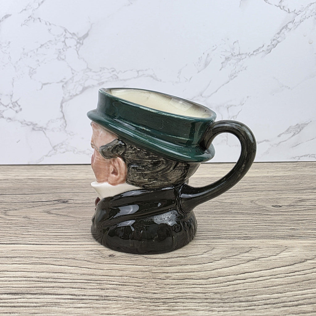 Vintage Royal Doulton Toby Character Jug 1939 English Pottery Mug Green Hat Gentleman Face