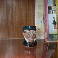 Vintage Royal Doulton Toby Character Jug 1939 English Pottery Mug Green Hat Gentleman Face