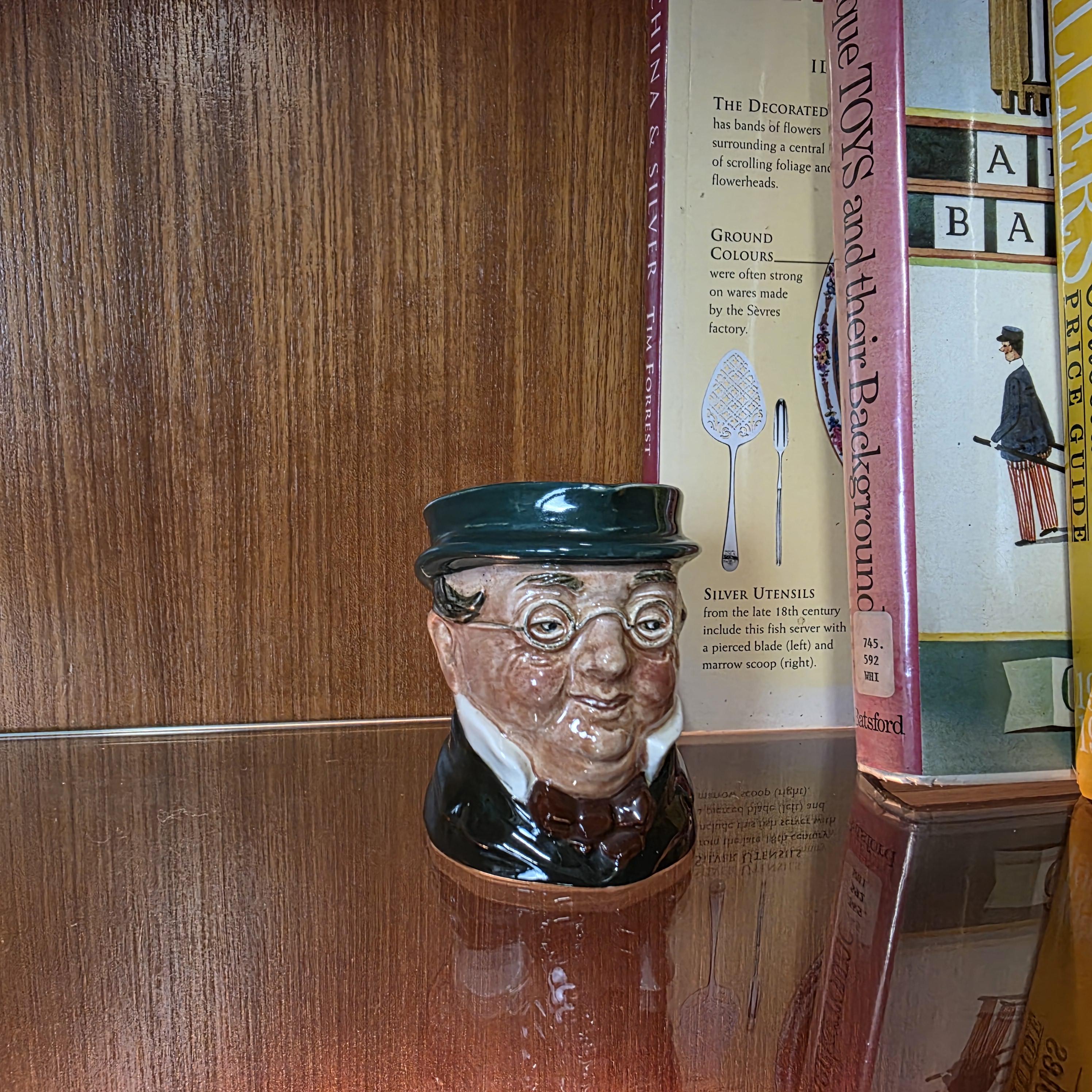 Vintage Royal Doulton Toby Character Jug 1939 English Pottery Mug Green Hat Gentleman Face