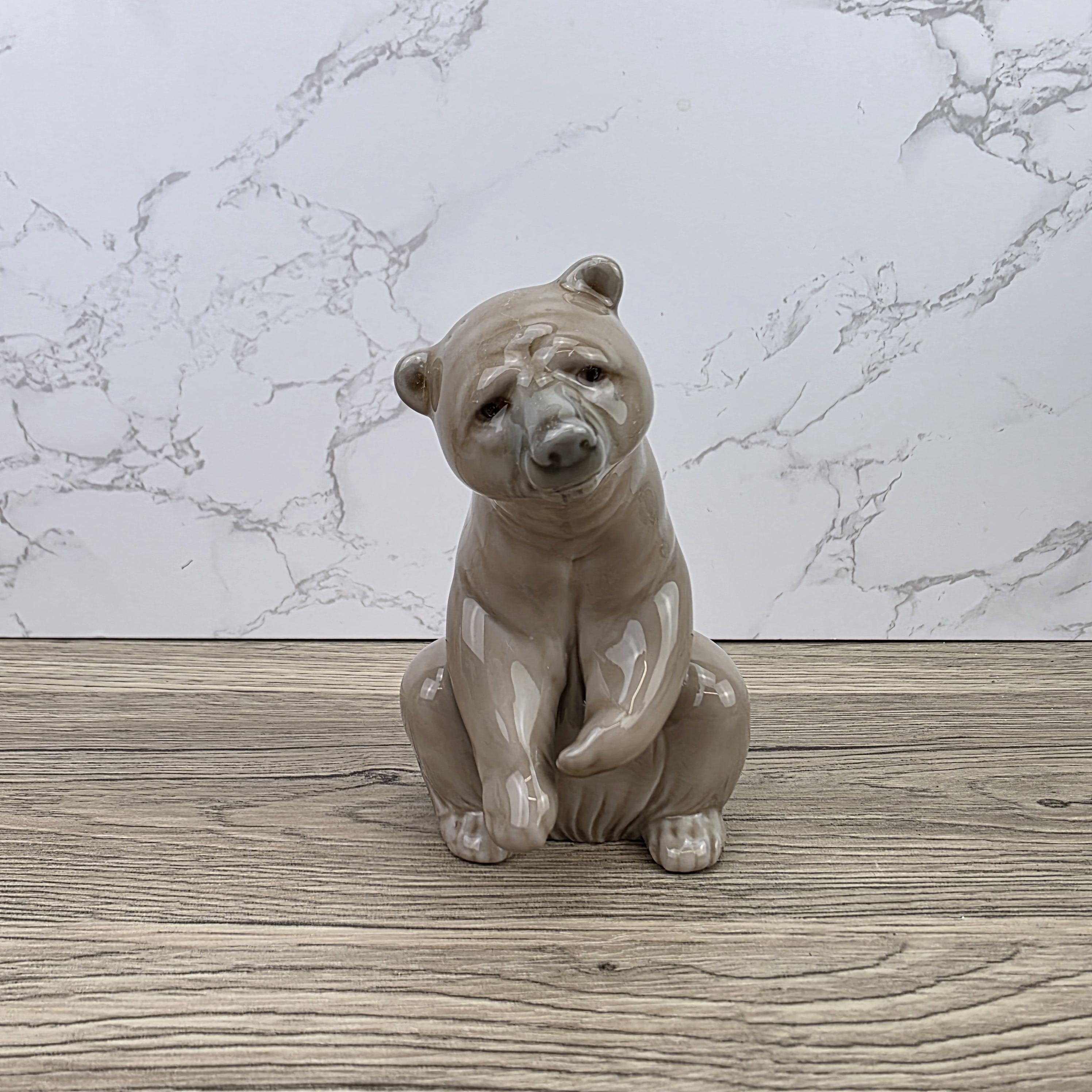 Lladro Polar Bear Porcelain Figurine A-161 | Hand Made in Spain | Vintage Wildlife Decor 1970s