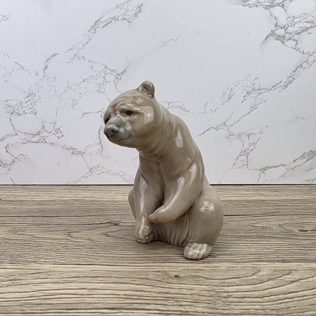 Lladro Polar Bear Porcelain Figurine A-161 | Hand Made in Spain | Vintage Wildlife Decor 1970s
