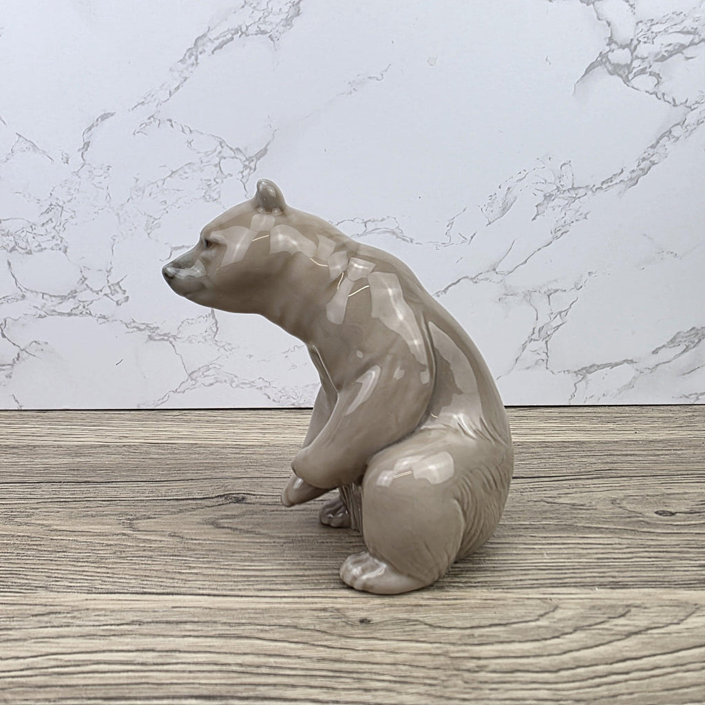 Lladro Polar Bear Porcelain Figurine A-161 | Hand Made in Spain | Vintage Wildlife Decor 1970s