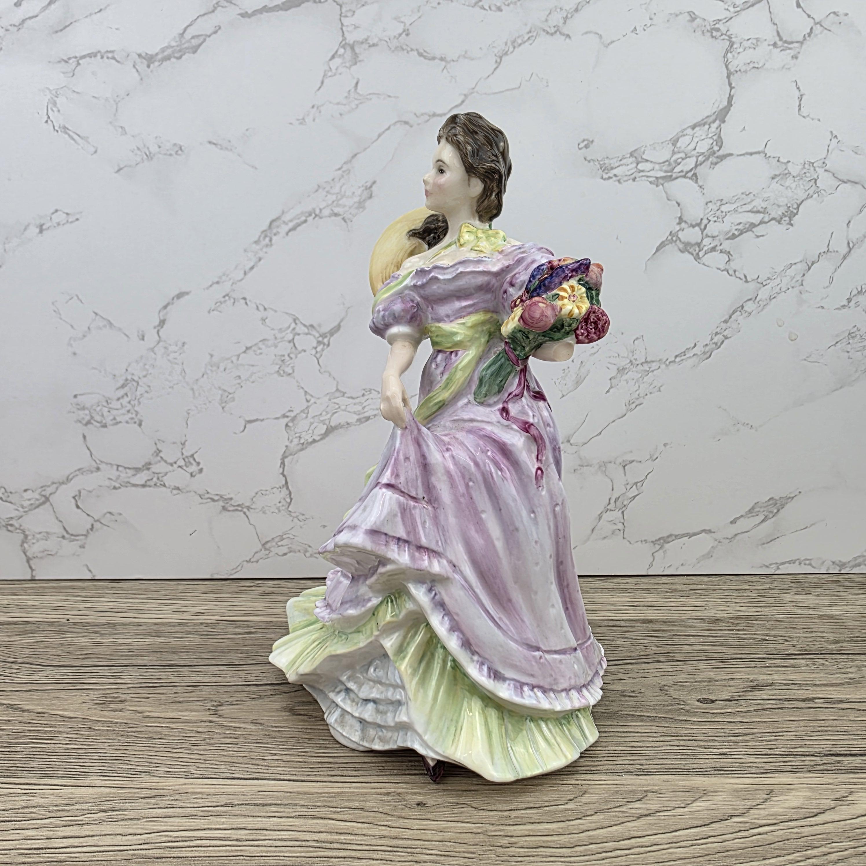 Porcelain Lady Figurine Royal Doulton Summertime HN3478 | Hand Decorated England | 1993 Collectible