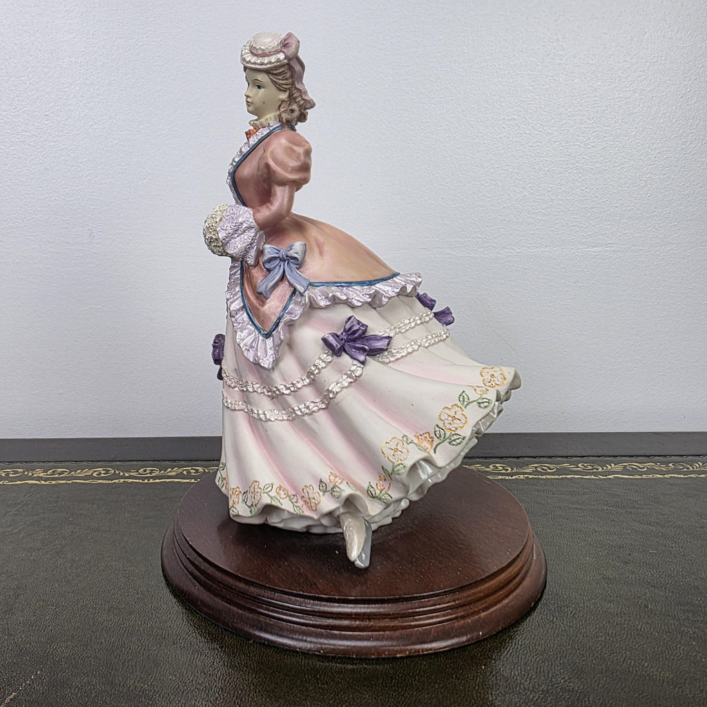 Victorian Lady Skater Figurine Leonardo 1996 Resin Sculpture | Collectible Display Piece Home Vintage Decor