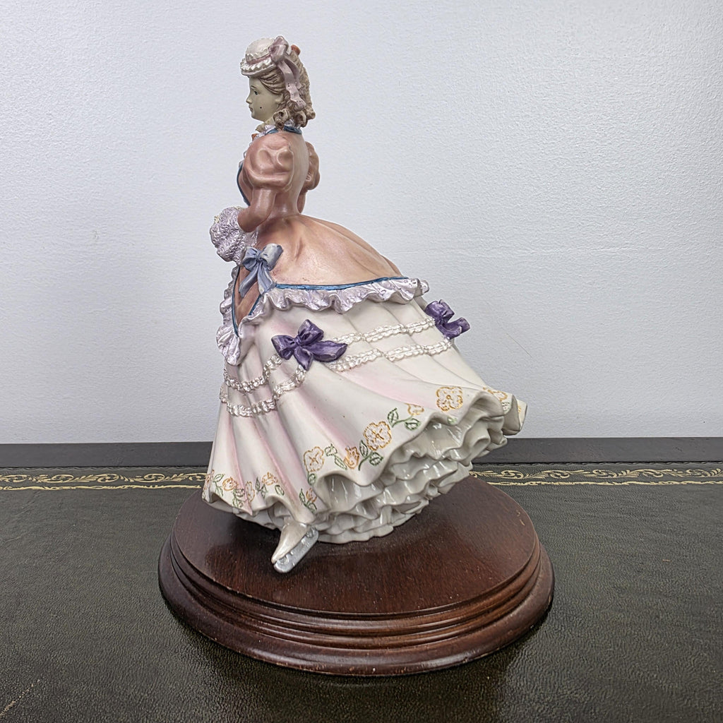 Victorian Lady Skater Figurine Leonardo 1996 Resin Sculpture | Collectible Display Piece Home Vintage Decor