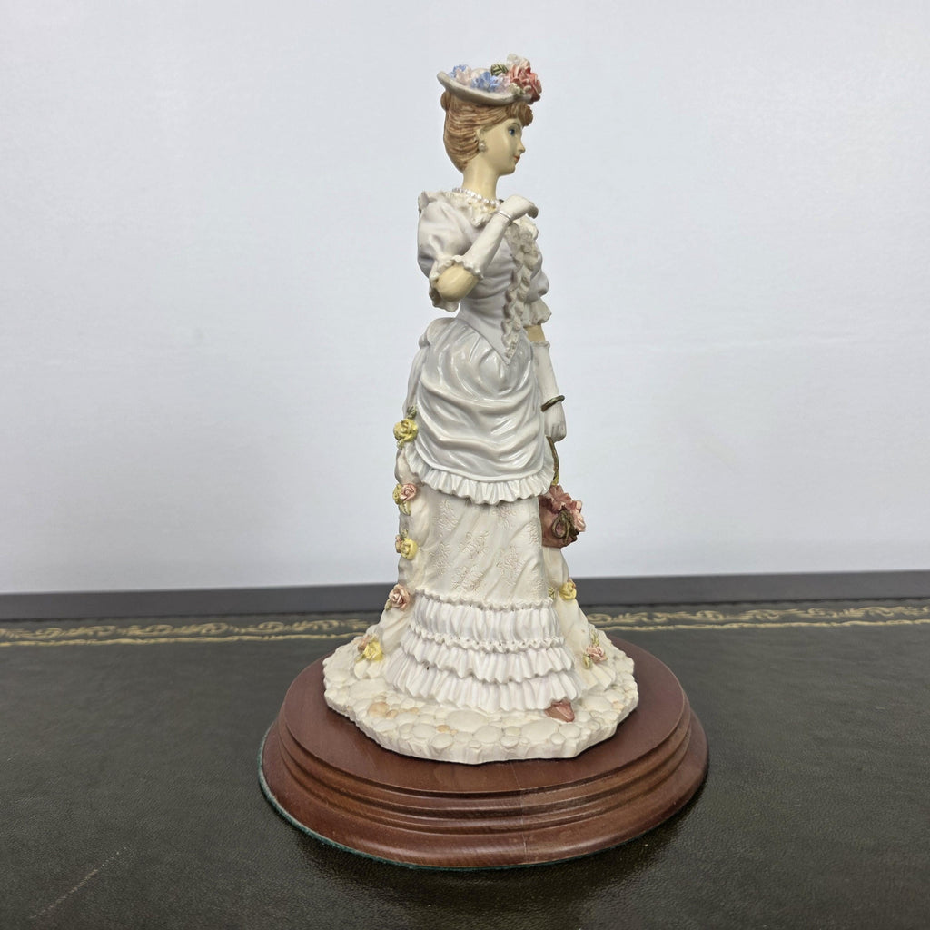 Victorian Lady Resin Figurine Sunday Stroll Leonardo Collection 1994 | Collectible Display Home Vintage Decor