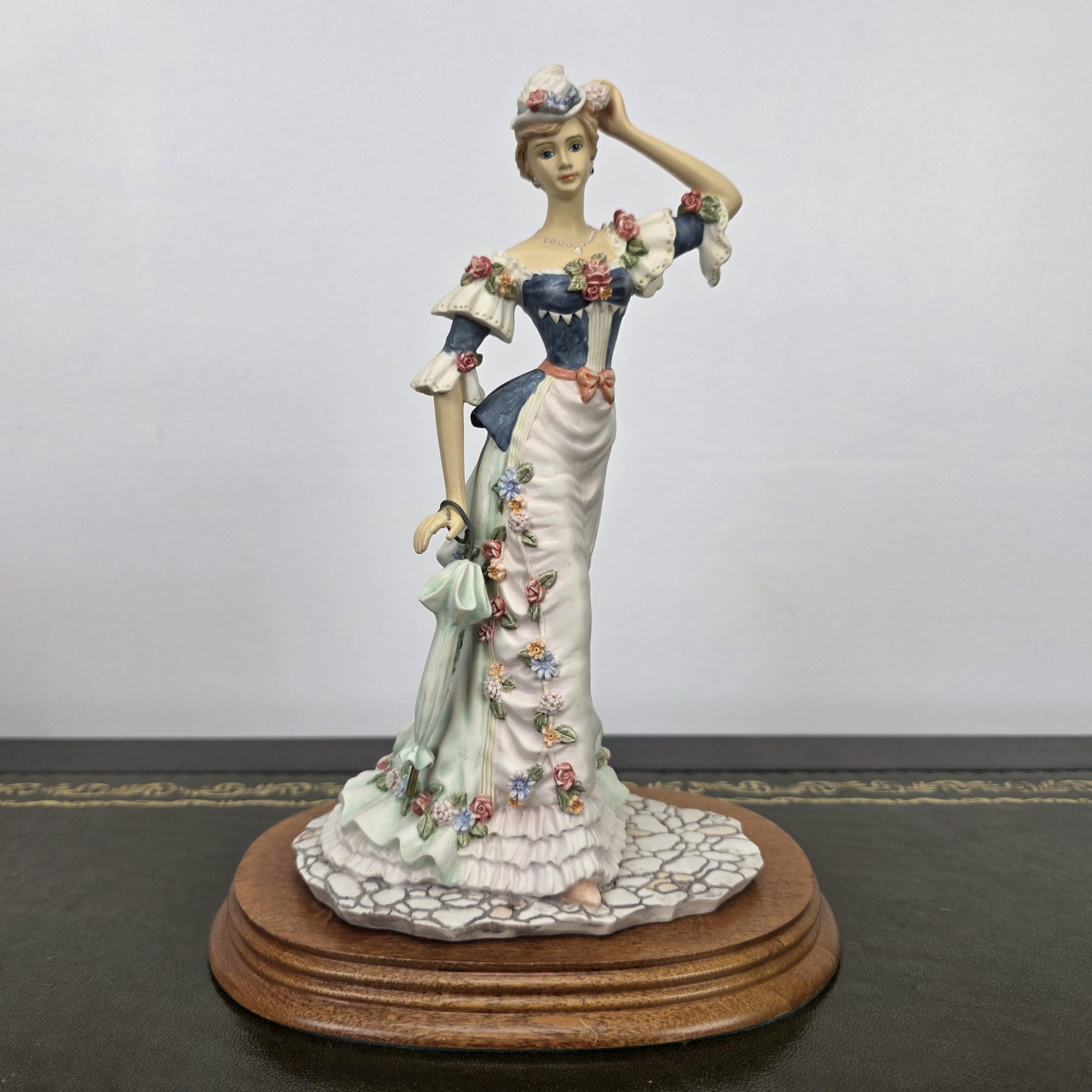Victorian Lady Resin Figurine True Poise Leonardo Collection 1995 | Collectible Display Home Vintage Decor