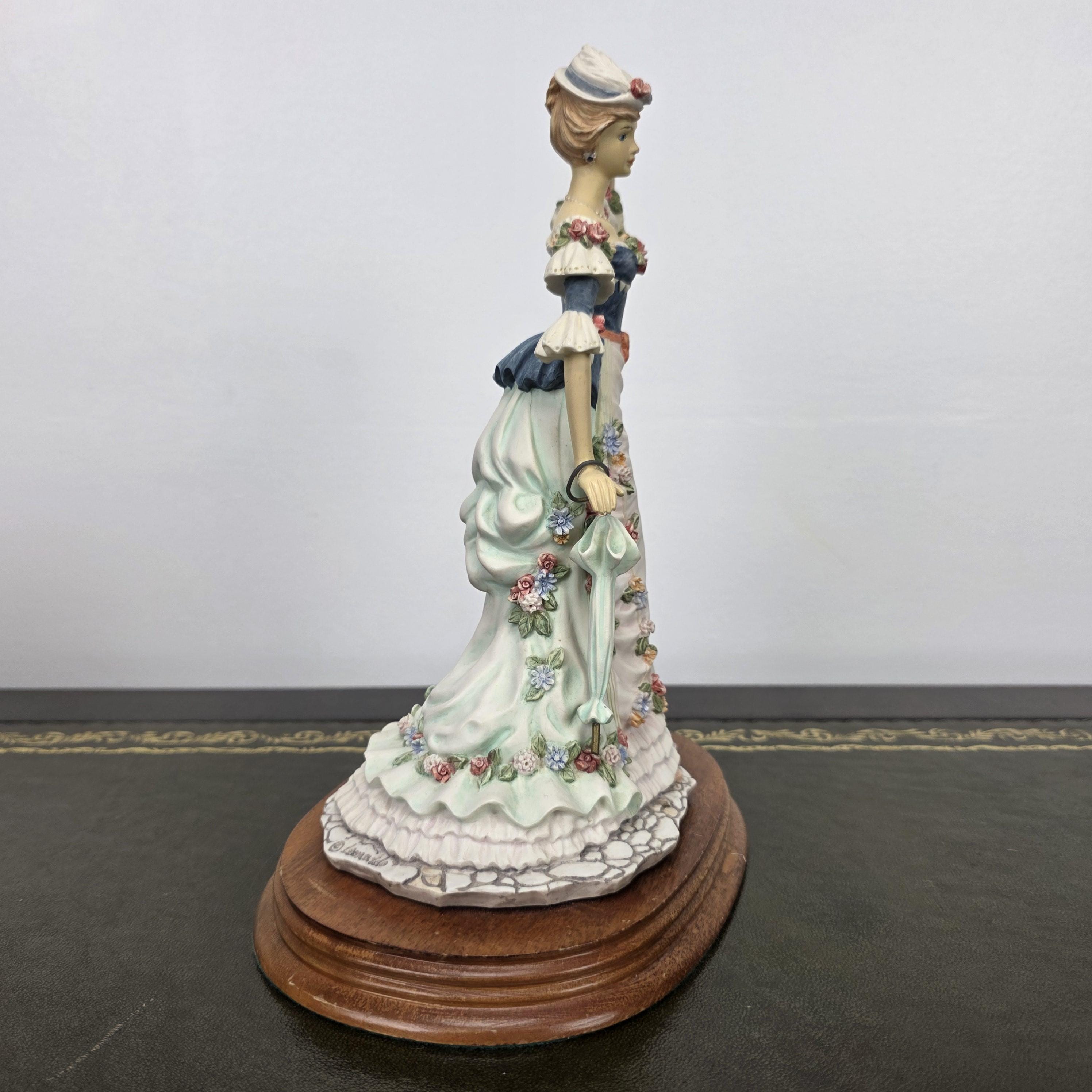 Victorian Lady Resin Figurine True Poise Leonardo Collection 1995 | Collectible Display Home Vintage Decor