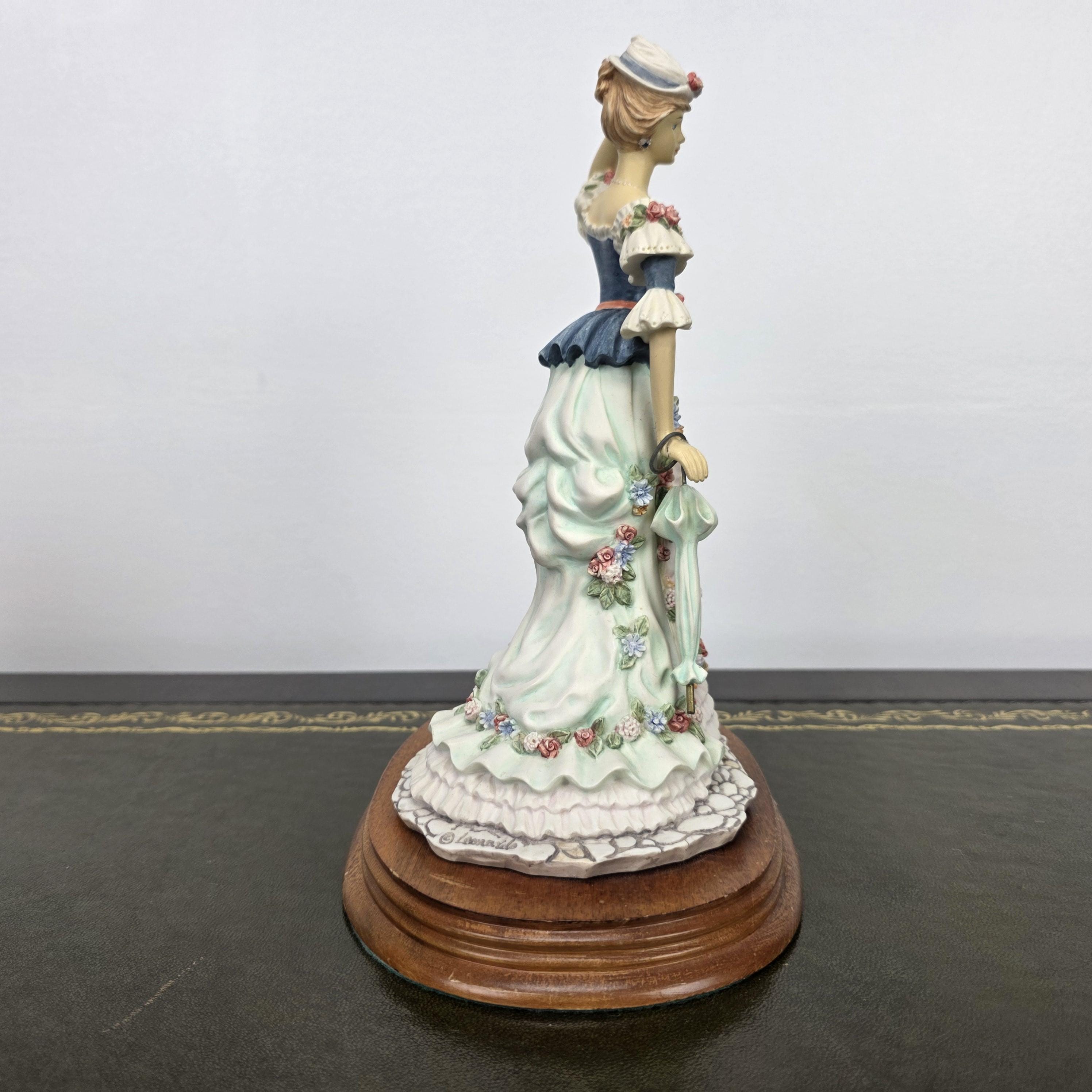 Victorian Lady Resin Figurine True Poise Leonardo Collection 1995 | Collectible Display Home Vintage Decor