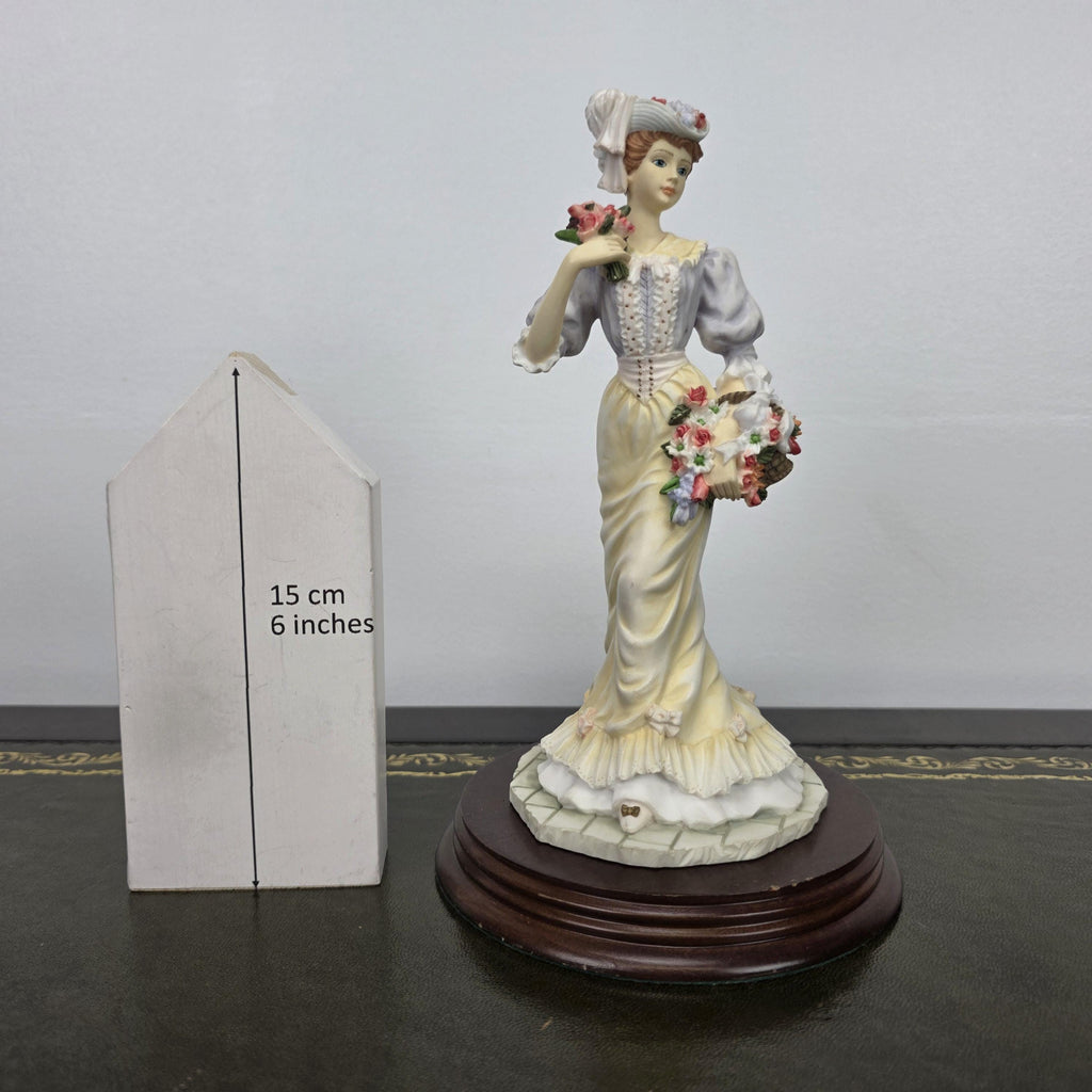 Victorian Lady Resin Figurine Leonardo Spring Bouquet 1994 | Collectible Display Sculpture Home Decor Piece