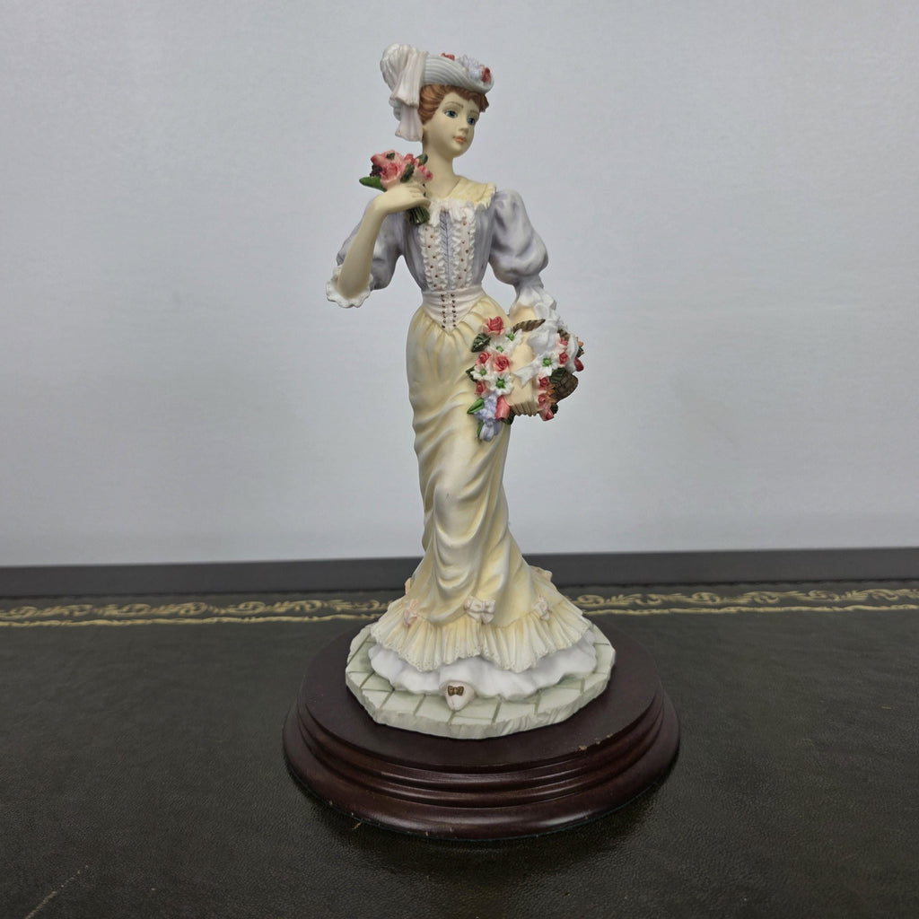 Victorian Lady Resin Figurine Leonardo Spring Bouquet 1994 | Collectible Display Sculpture Home Decor Piece