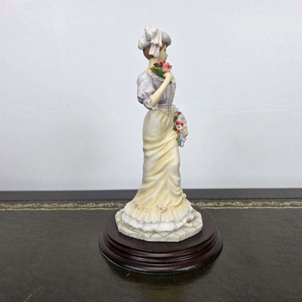 Victorian Lady Resin Figurine Leonardo Spring Bouquet 1994 | Collectible Display Sculpture Home Decor Piece