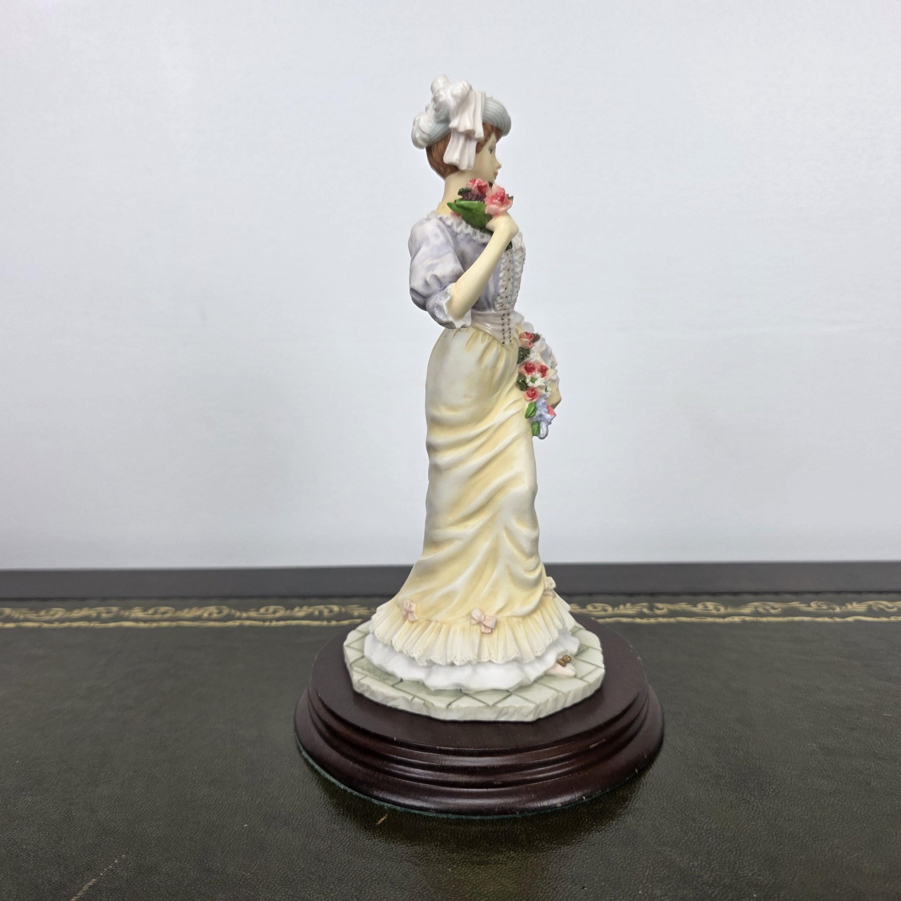 Victorian Lady Resin Figurine Leonardo Spring Bouquet 1994 | Collectible Display Sculpture Home Decor Piece