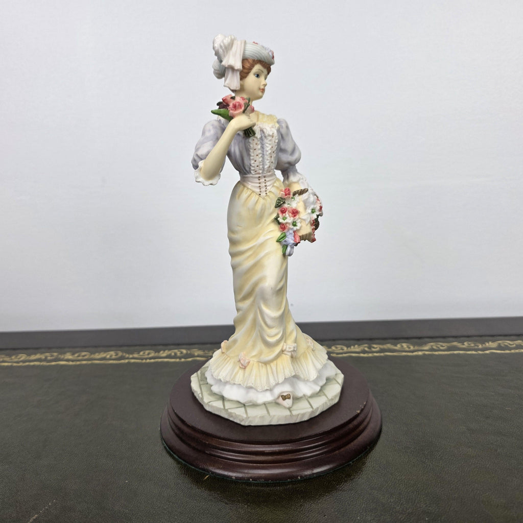 Victorian Lady Resin Figurine Leonardo Spring Bouquet 1994 | Collectible Display Sculpture Home Decor Piece