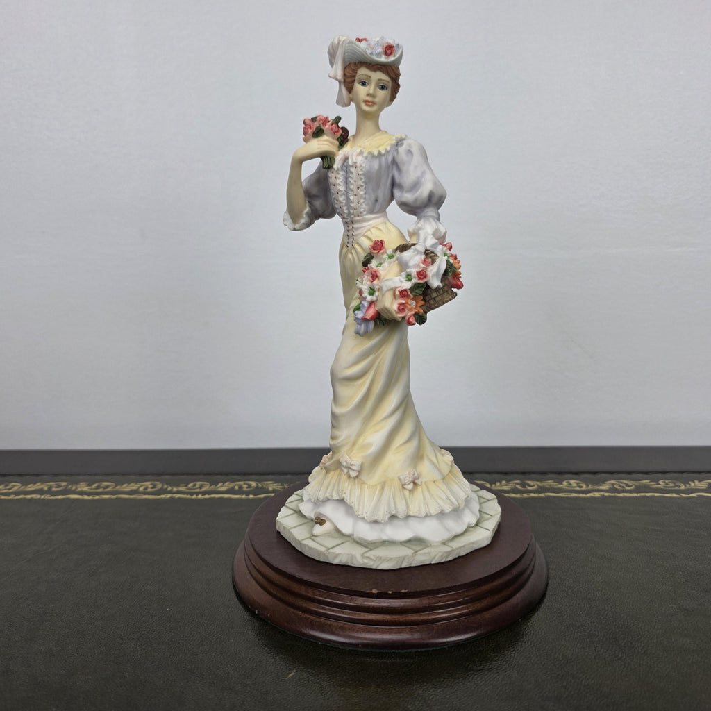 Victorian Lady Resin Figurine Leonardo Spring Bouquet 1994 | Collectible Display Sculpture Home Decor Piece