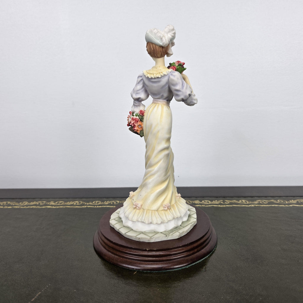 Victorian Lady Resin Figurine Leonardo Spring Bouquet 1994 | Collectible Display Sculpture Home Decor Piece