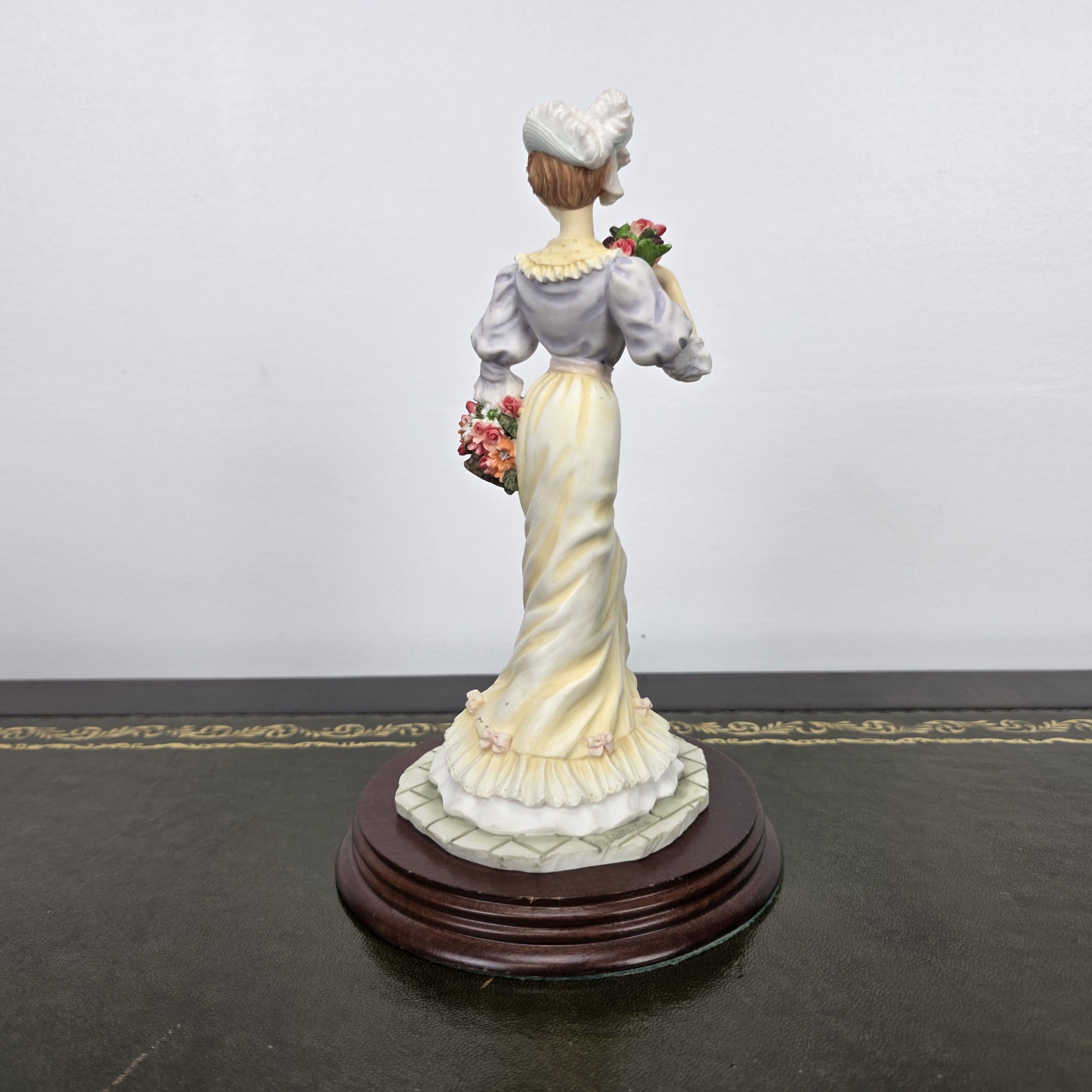 Victorian Lady Resin Figurine Leonardo Spring Bouquet 1994 | Collectible Display Sculpture Home Decor Piece