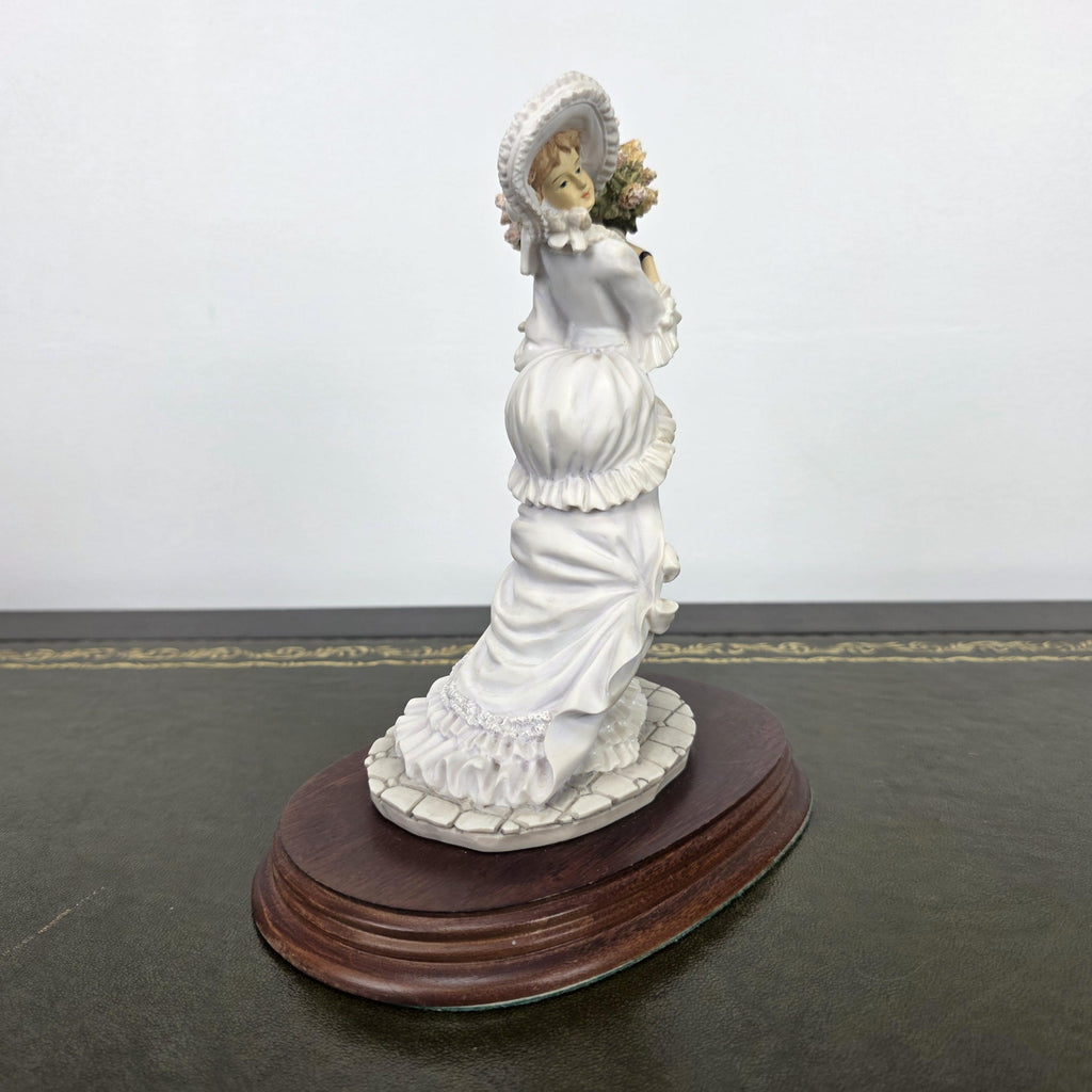 The Leonardo Collection Charlotte Resin Figurine 1991 | Vintage Floral Lady Statue | Collectible Display Piece