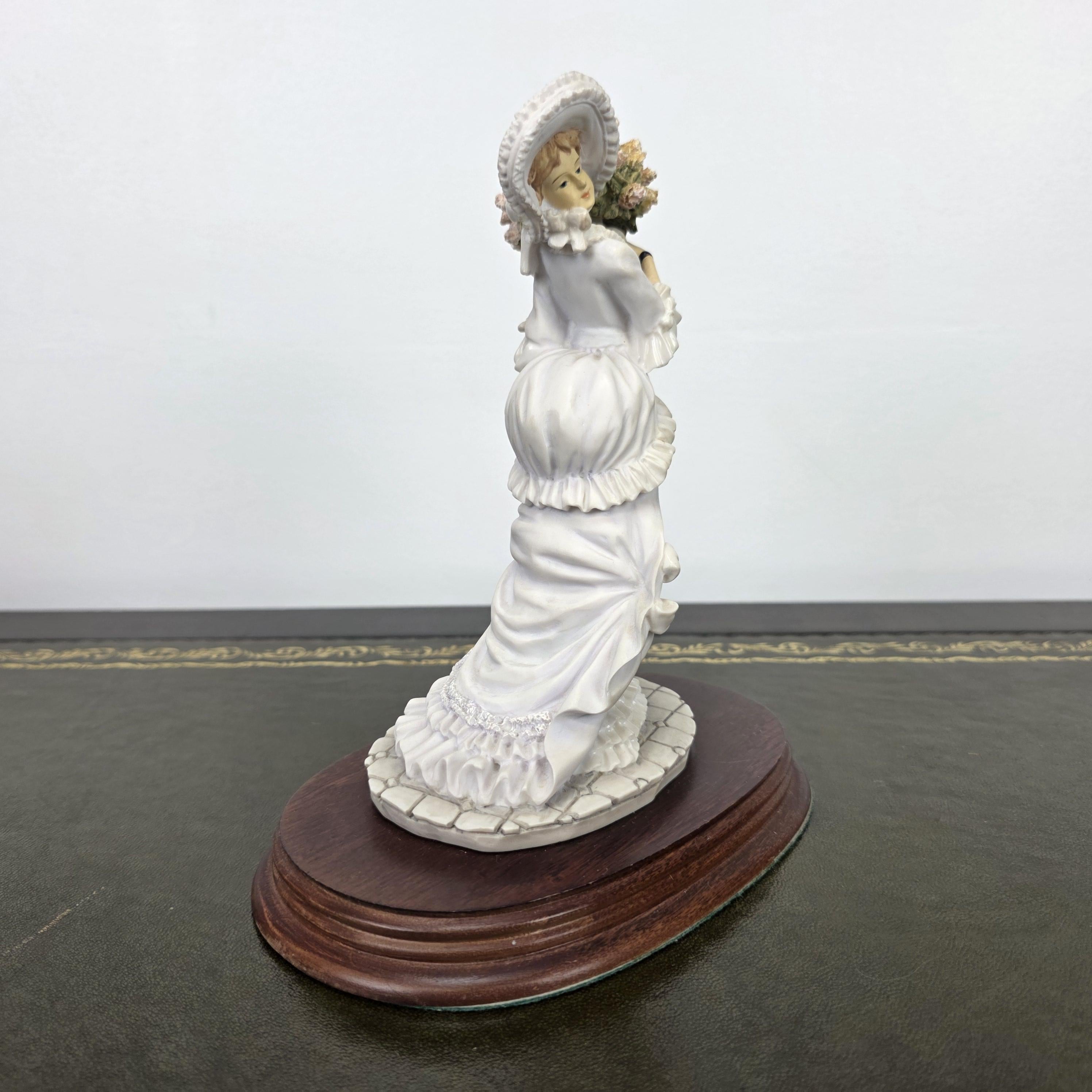 The Leonardo Collection Charlotte Resin Figurine 1991 | Vintage Floral Lady Statue | Collectible Display Piece