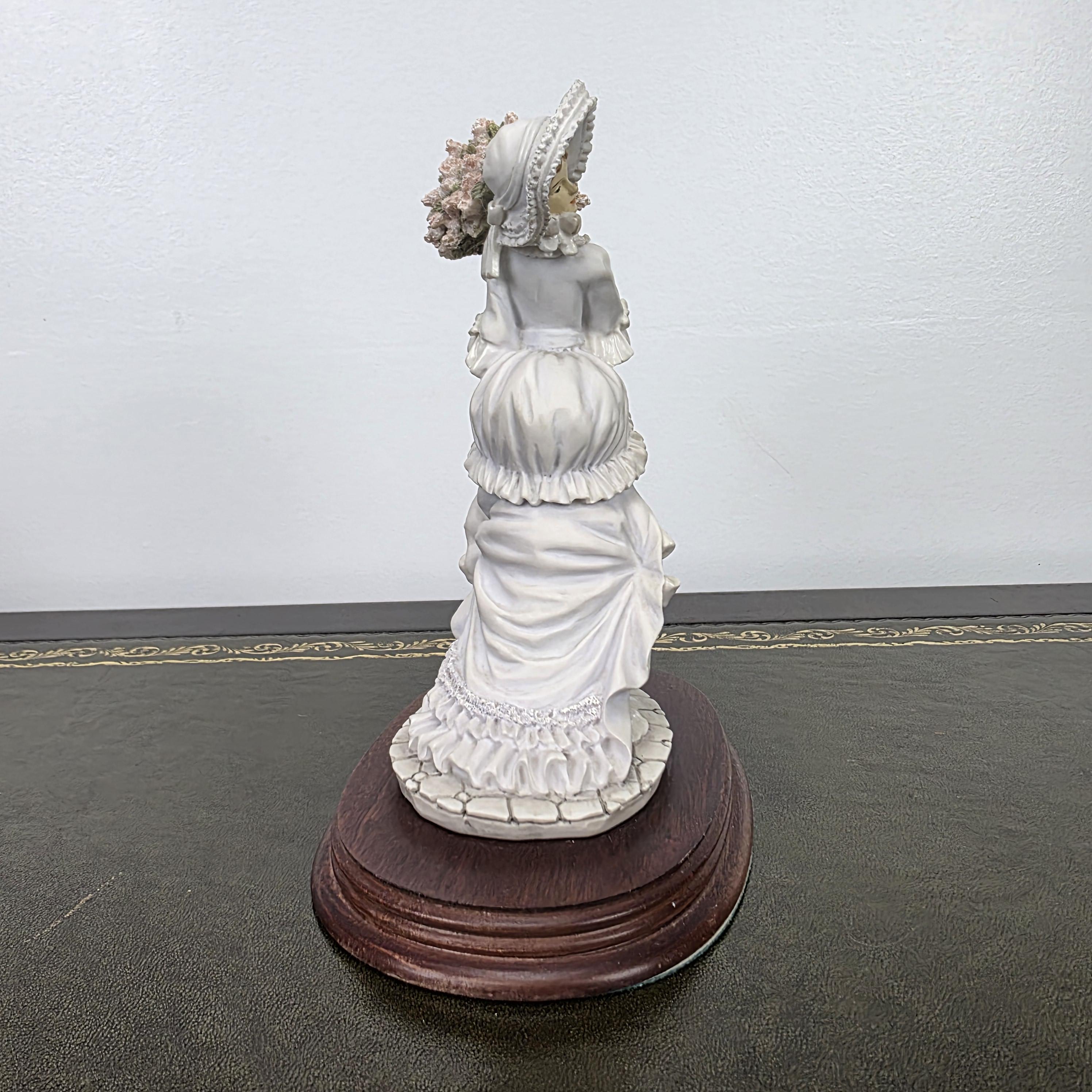 The Leonardo Collection Charlotte Resin Figurine 1991 | Vintage Floral Lady Statue | Collectible Display Piece