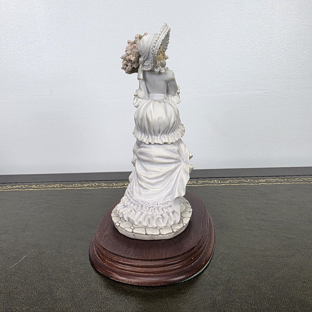The Leonardo Collection Charlotte Resin Figurine 1991 | Vintage Floral Lady Statue | Collectible Display Piece