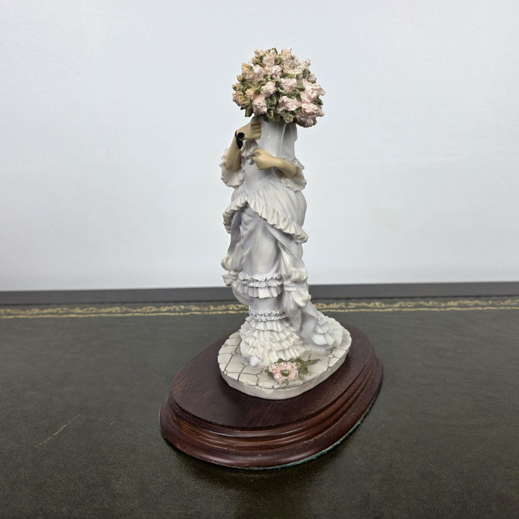 The Leonardo Collection Charlotte Resin Figurine 1991 | Vintage Floral Lady Statue | Collectible Display Piece