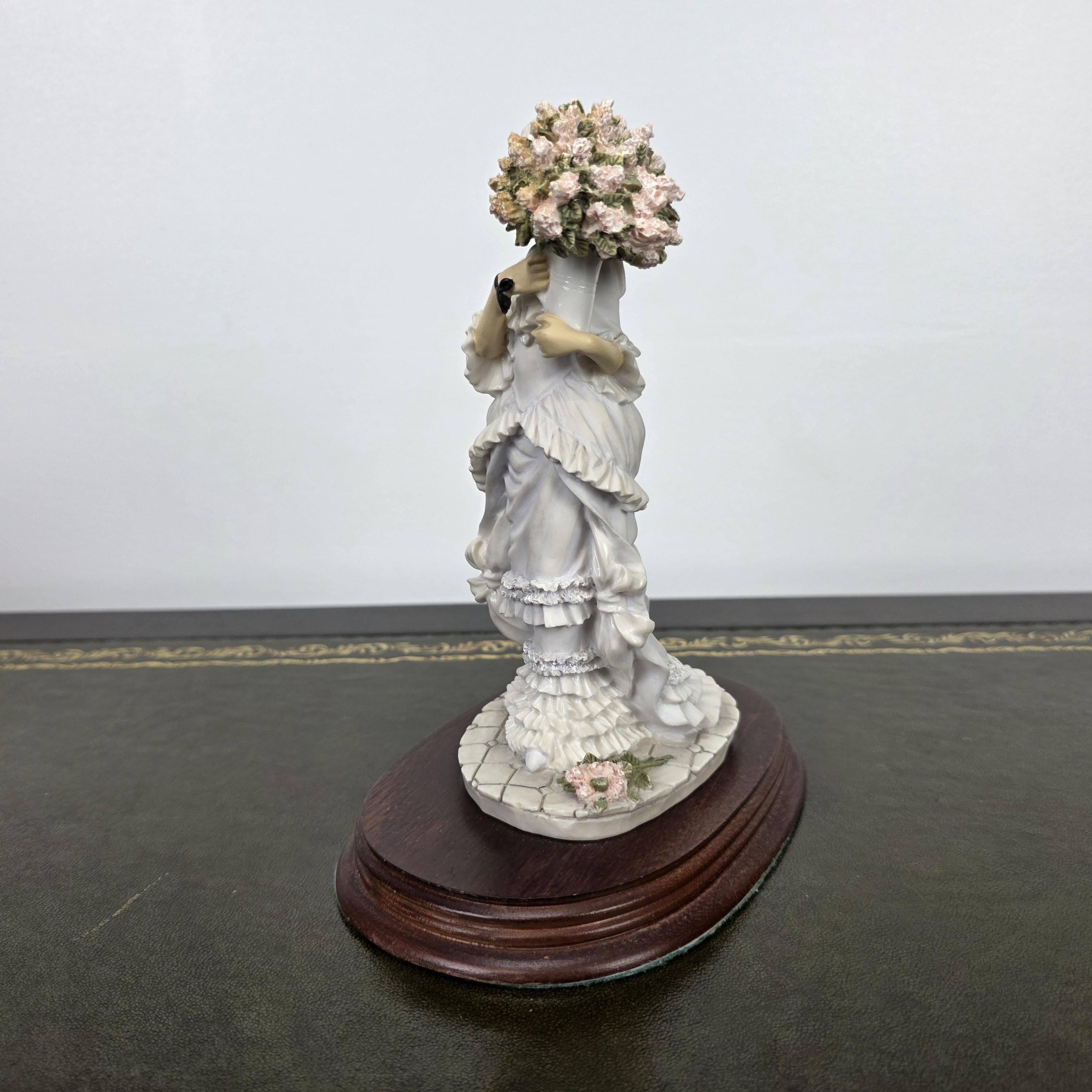 The Leonardo Collection Charlotte Resin Figurine 1991 | Vintage Floral Lady Statue | Collectible Display Piece