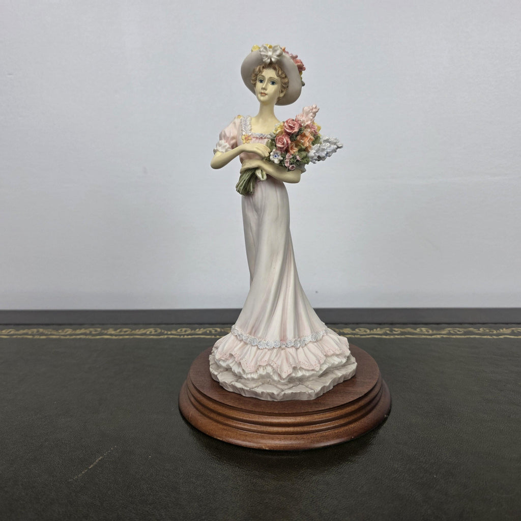 The Leonardo Collection Summer Bouquet Resin Figurine 1994 | Vintage Floral Lady Statue | Collectible Display Piece