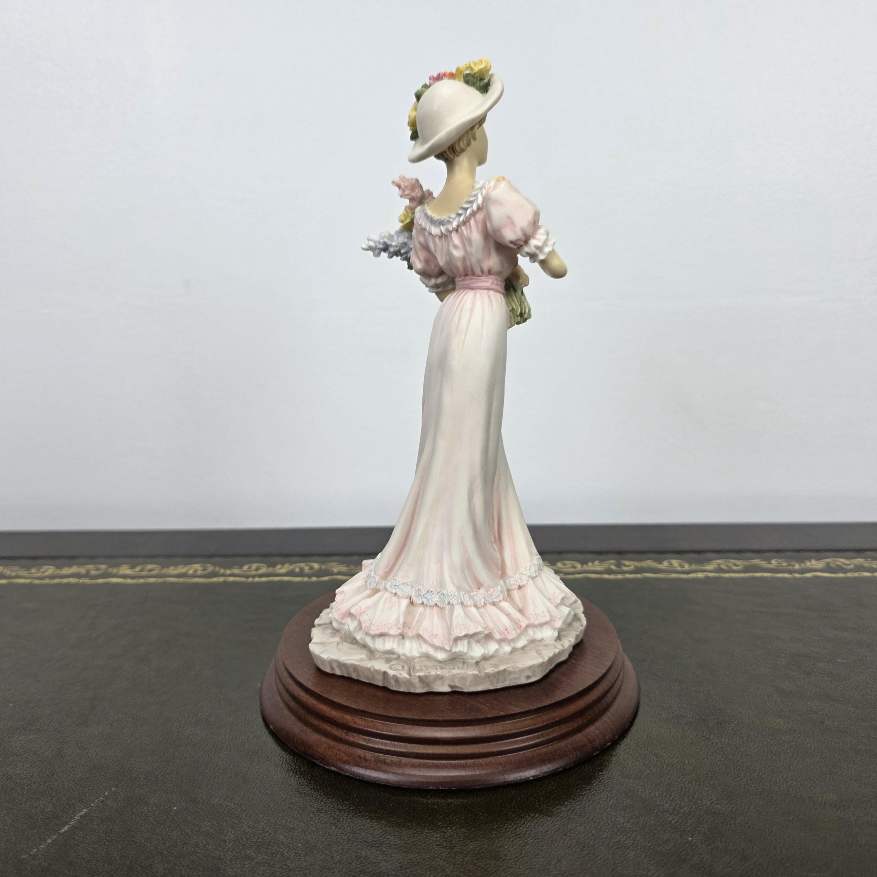 The Leonardo Collection Summer Bouquet Resin Figurine 1994 | Vintage Floral Lady Statue | Collectible Display Piece