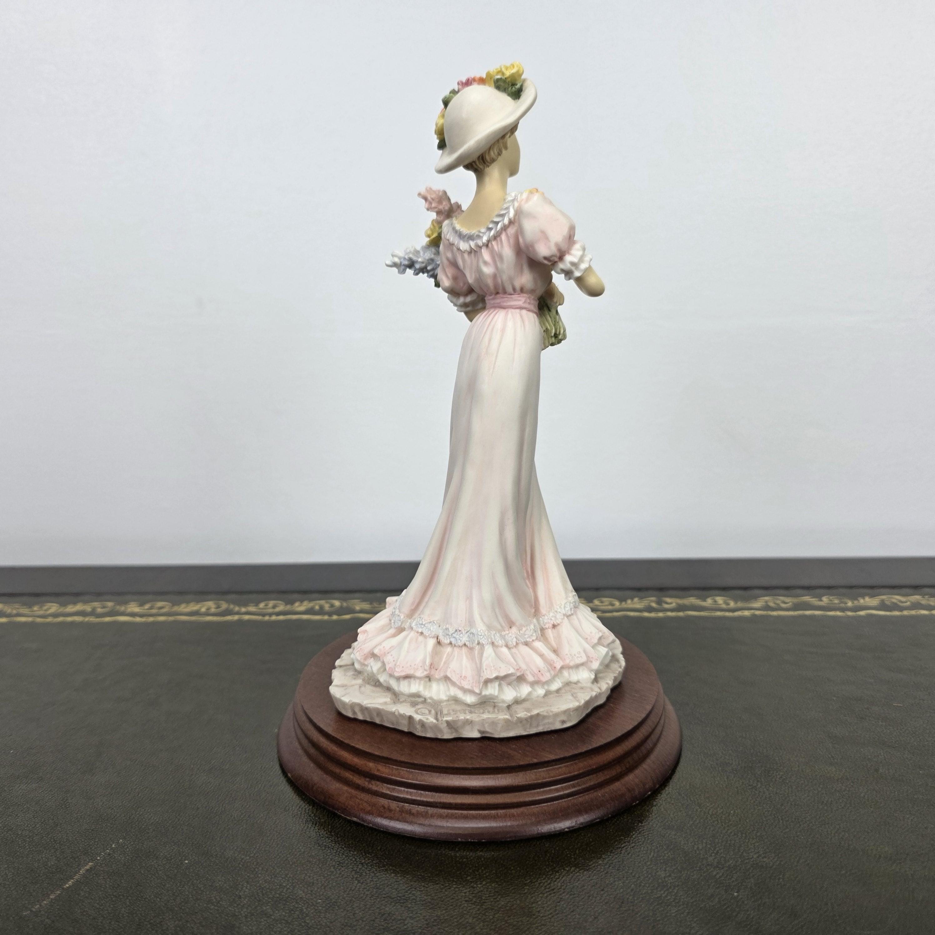 The Leonardo Collection Summer Bouquet Resin Figurine 1994 | Vintage Floral Lady Statue | Collectible Display Piece