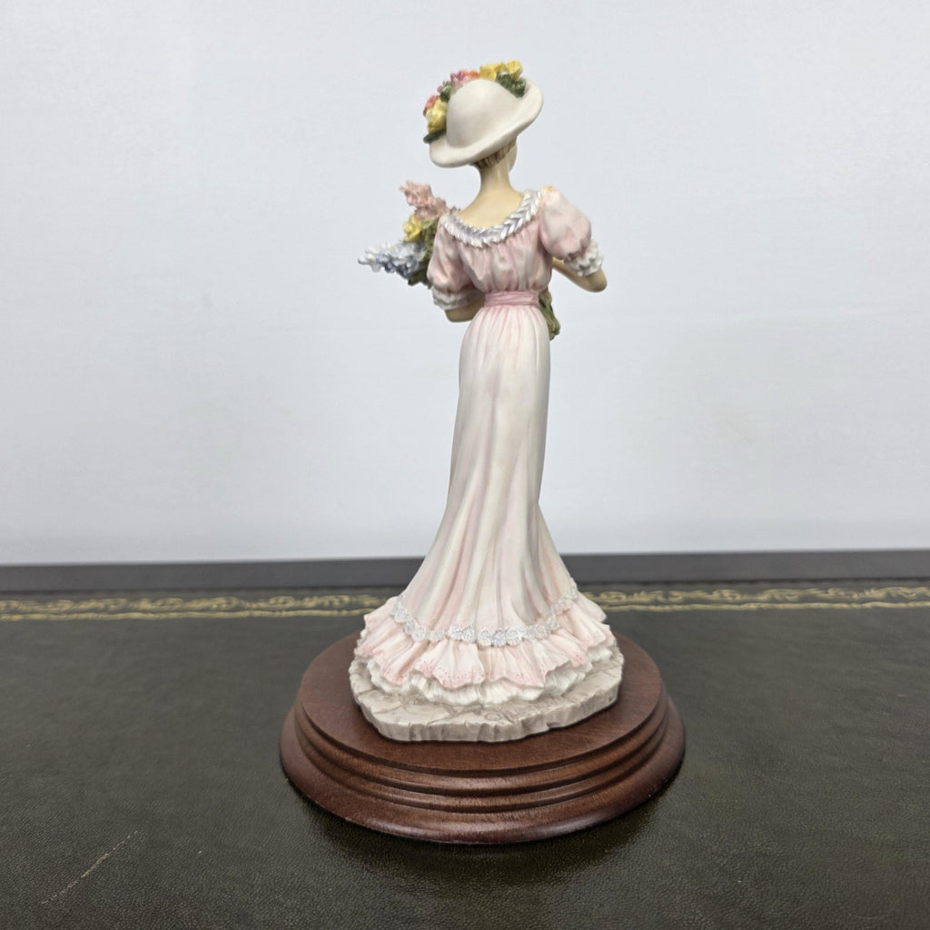 The Leonardo Collection Summer Bouquet Resin Figurine 1994 | Vintage Floral Lady Statue | Collectible Display Piece