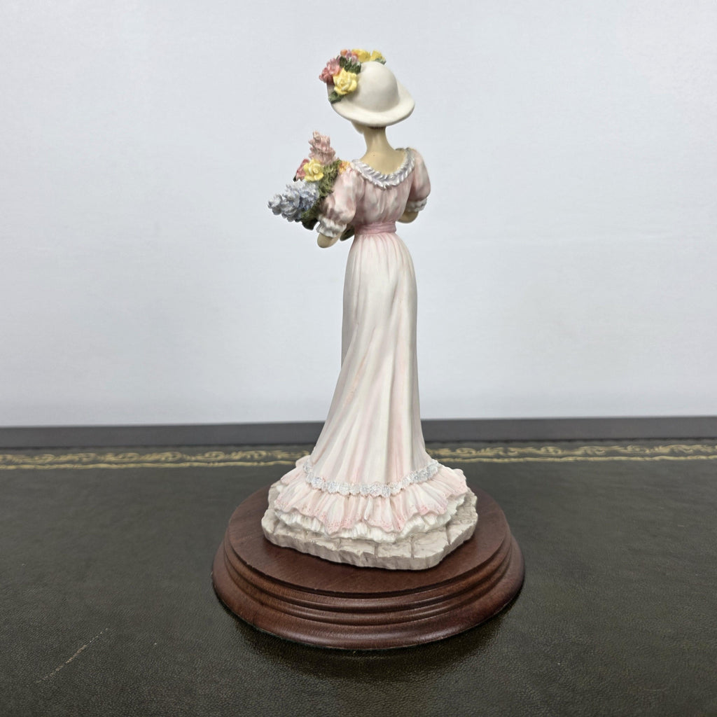 The Leonardo Collection Summer Bouquet Resin Figurine 1994 | Vintage Floral Lady Statue | Collectible Display Piece