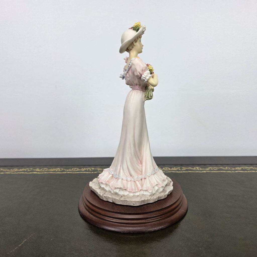 The Leonardo Collection Summer Bouquet Resin Figurine 1994 | Vintage Floral Lady Statue | Collectible Display Piece