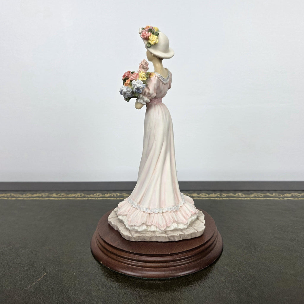 The Leonardo Collection Summer Bouquet Resin Figurine 1994 | Vintage Floral Lady Statue | Collectible Display Piece