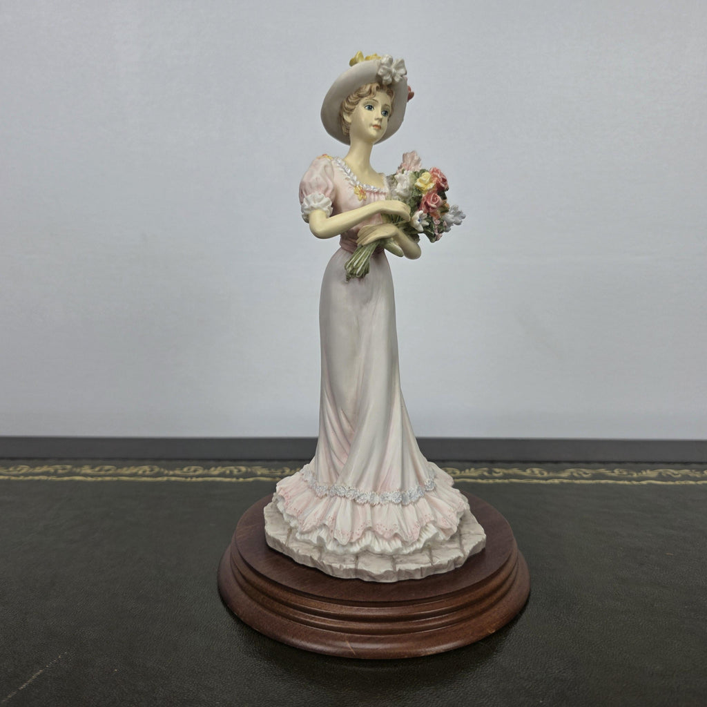 The Leonardo Collection Summer Bouquet Resin Figurine 1994 | Vintage Floral Lady Statue | Collectible Display Piece