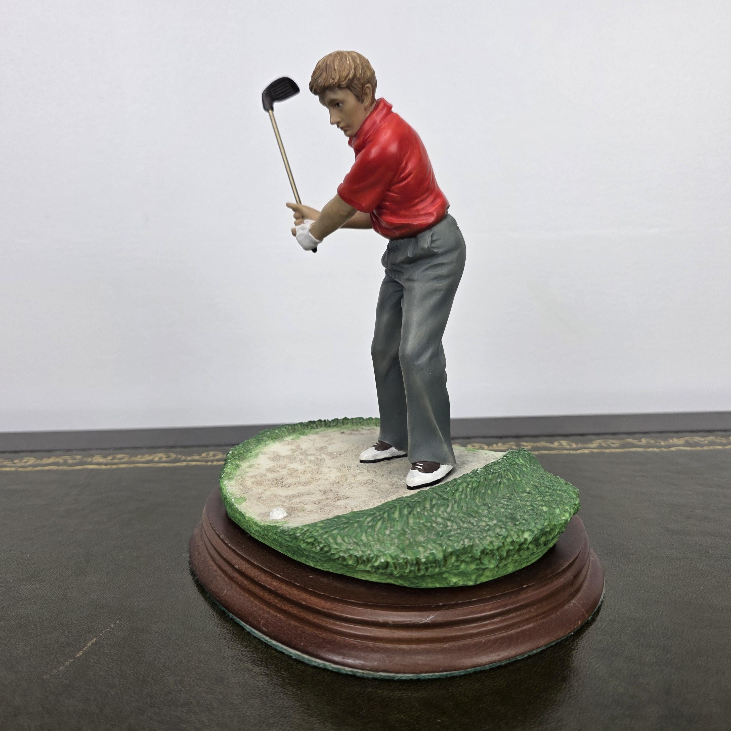The Leonardo Collection The Bunker Golf Resin Figurine 1995 | Vintage Sports Player Statue | Collectible Display Piece