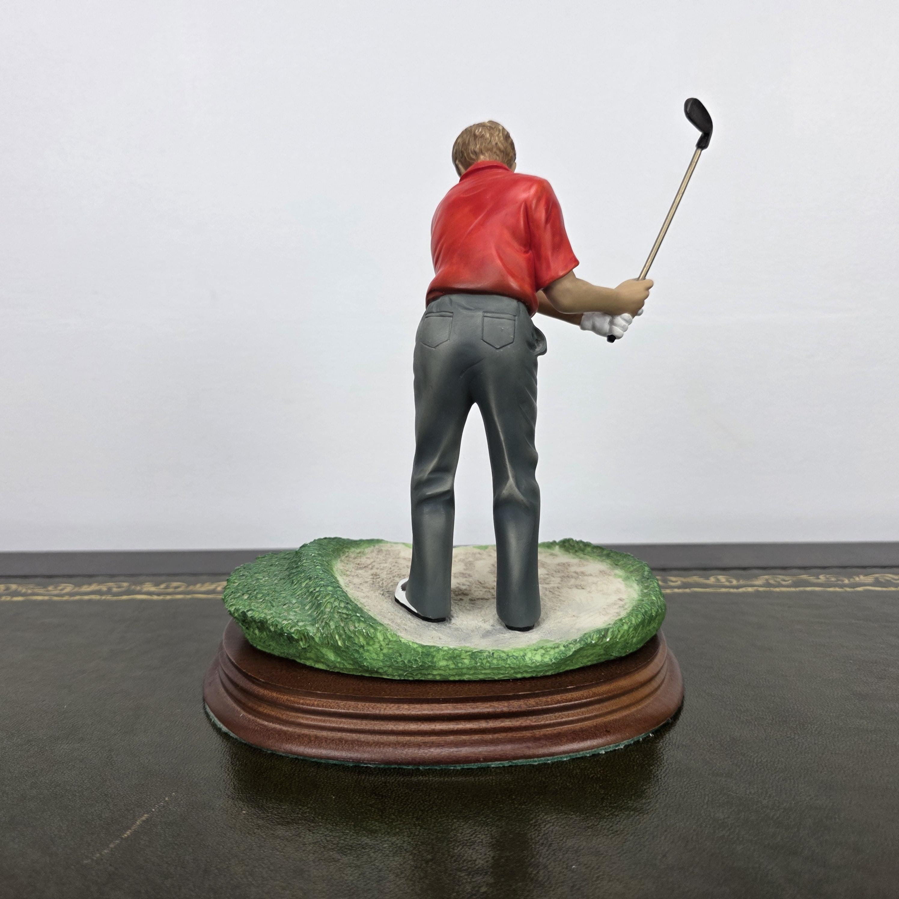 The Leonardo Collection The Bunker Golf Resin Figurine 1995 | Vintage Sports Player Statue | Collectible Display Piece