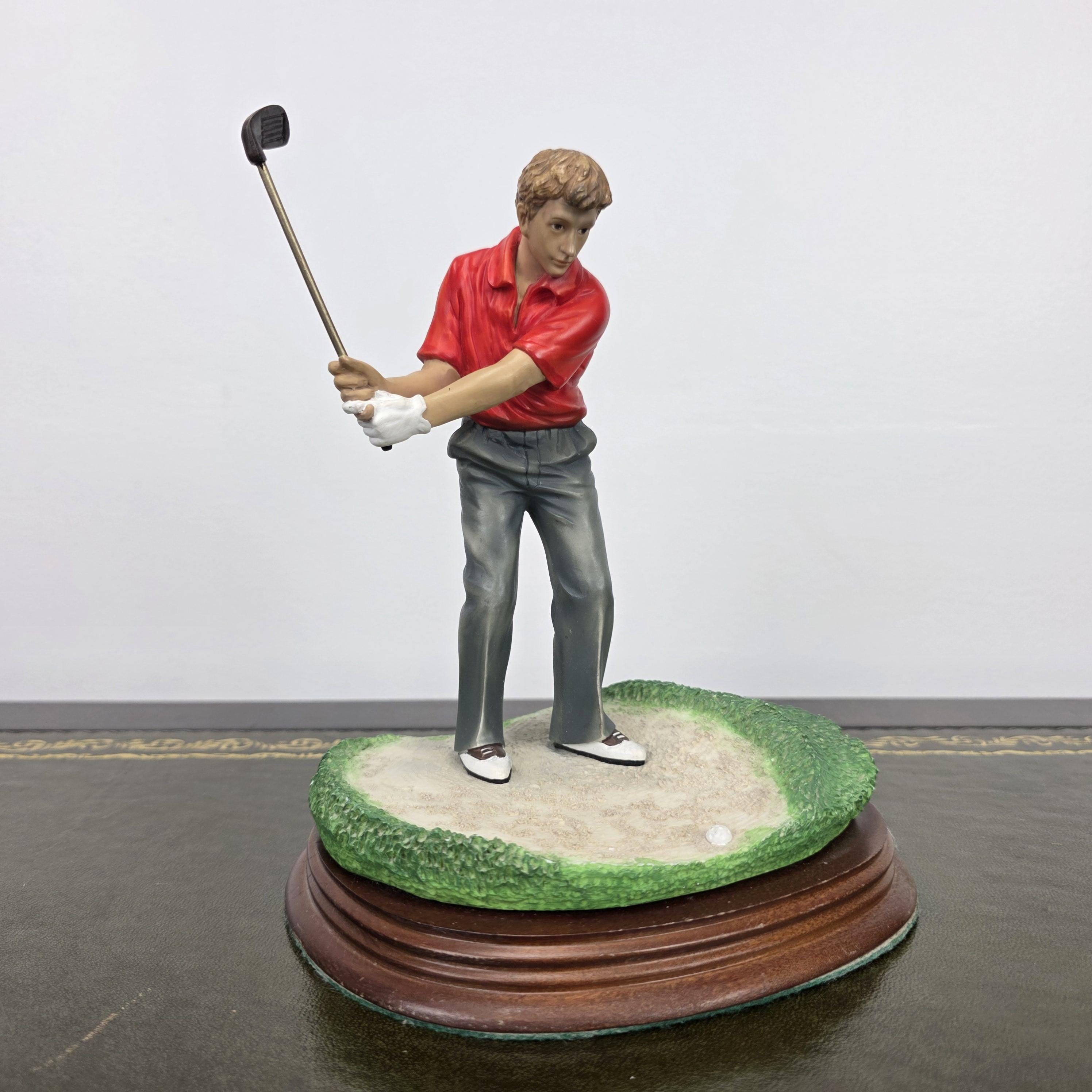 The Leonardo Collection The Bunker Golf Resin Figurine 1995 | Vintage Sports Player Statue | Collectible Display Piece
