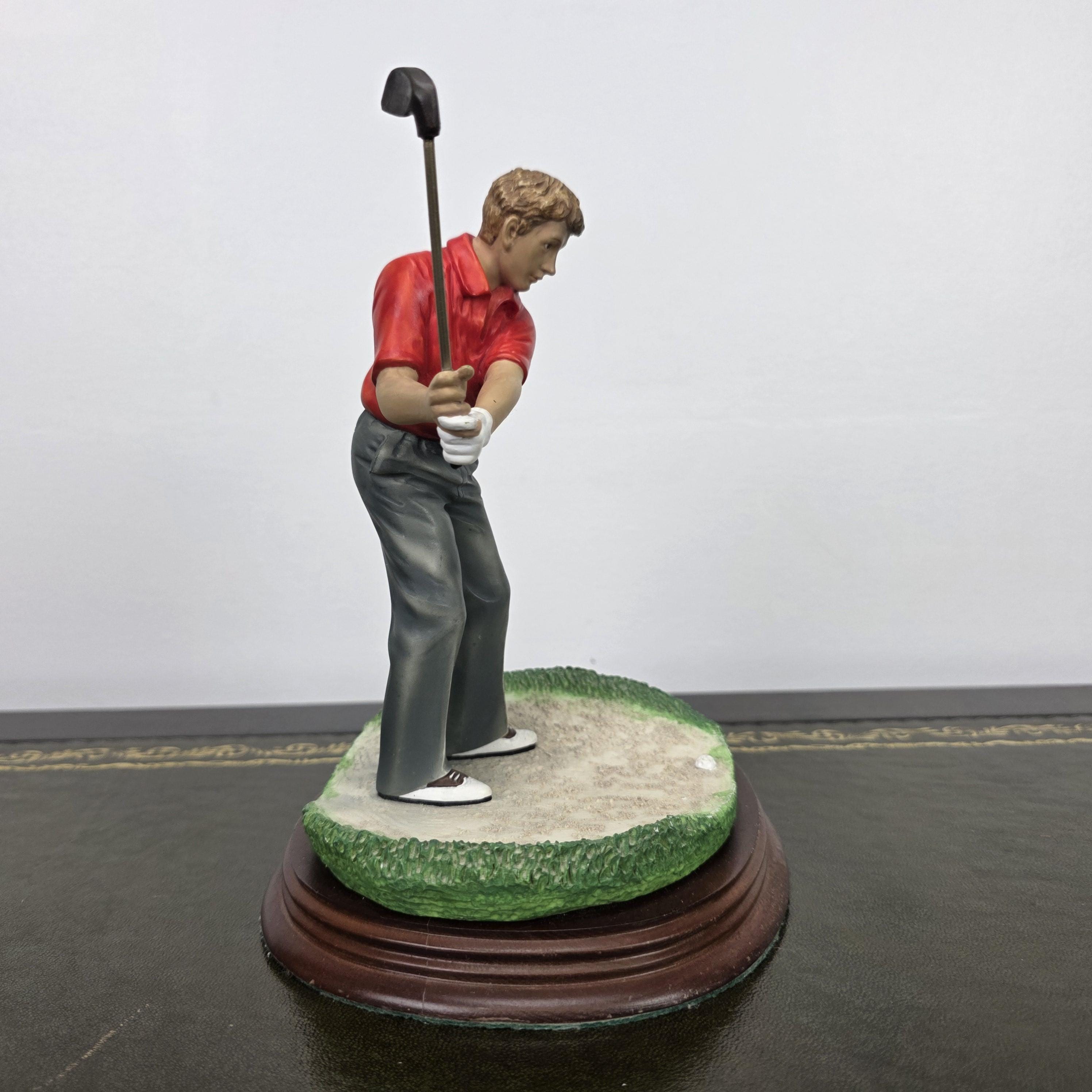 The Leonardo Collection The Bunker Golf Resin Figurine 1995 | Vintage Sports Player Statue | Collectible Display Piece