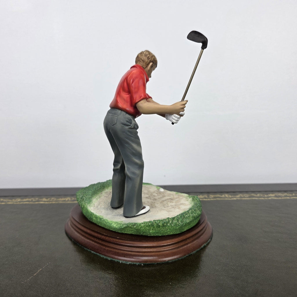 The Leonardo Collection The Bunker Golf Resin Figurine 1995 | Vintage Sports Player Statue | Collectible Display Piece