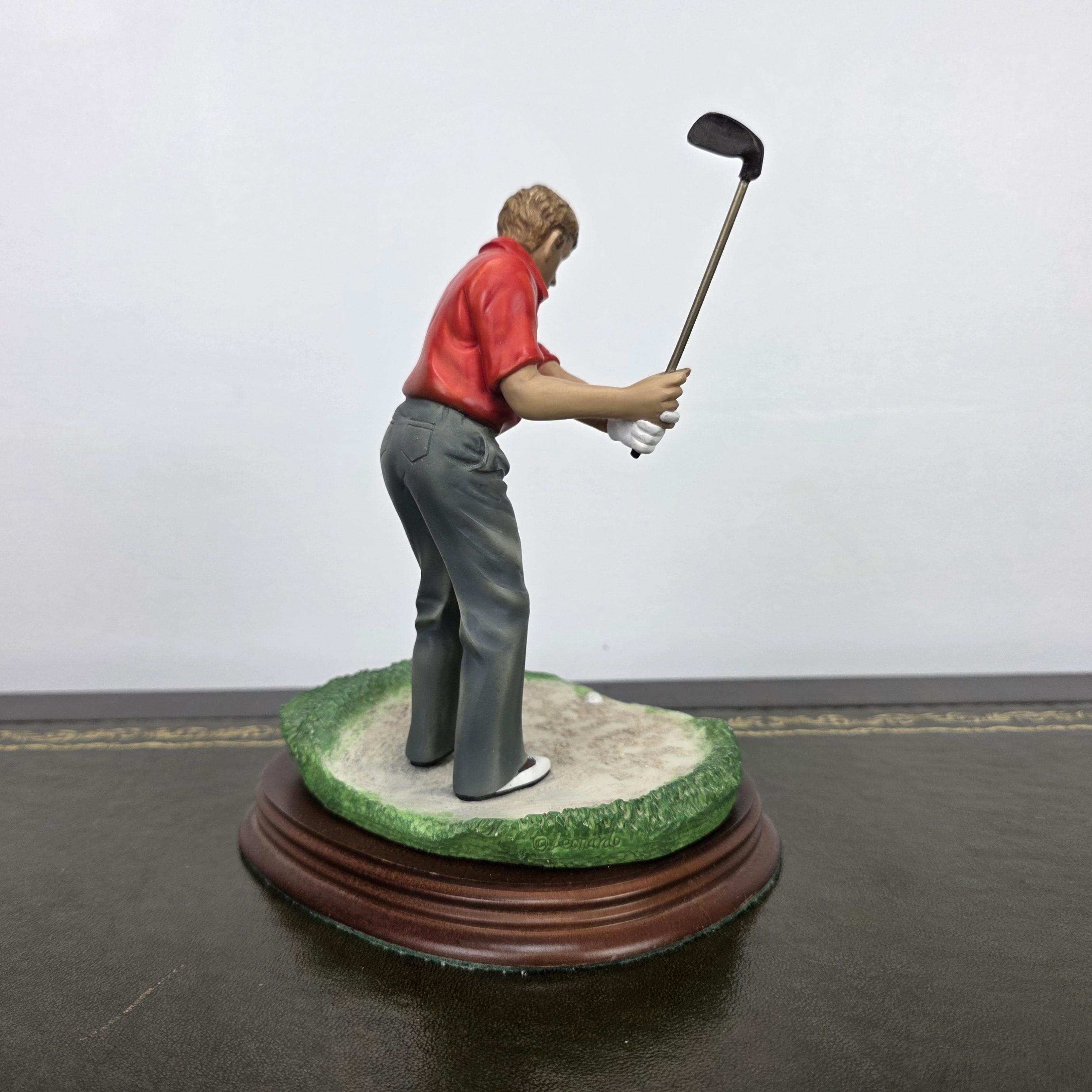 The Leonardo Collection The Bunker Golf Resin Figurine 1995 | Vintage Sports Player Statue | Collectible Display Piece