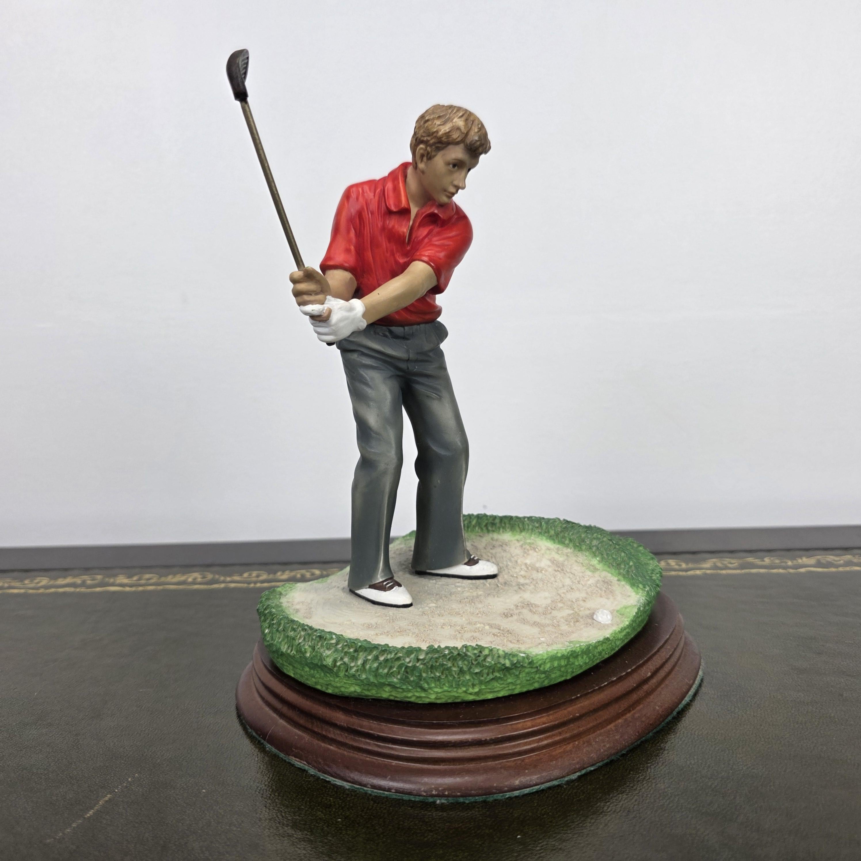 The Leonardo Collection The Bunker Golf Resin Figurine 1995 | Vintage Sports Player Statue | Collectible Display Piece