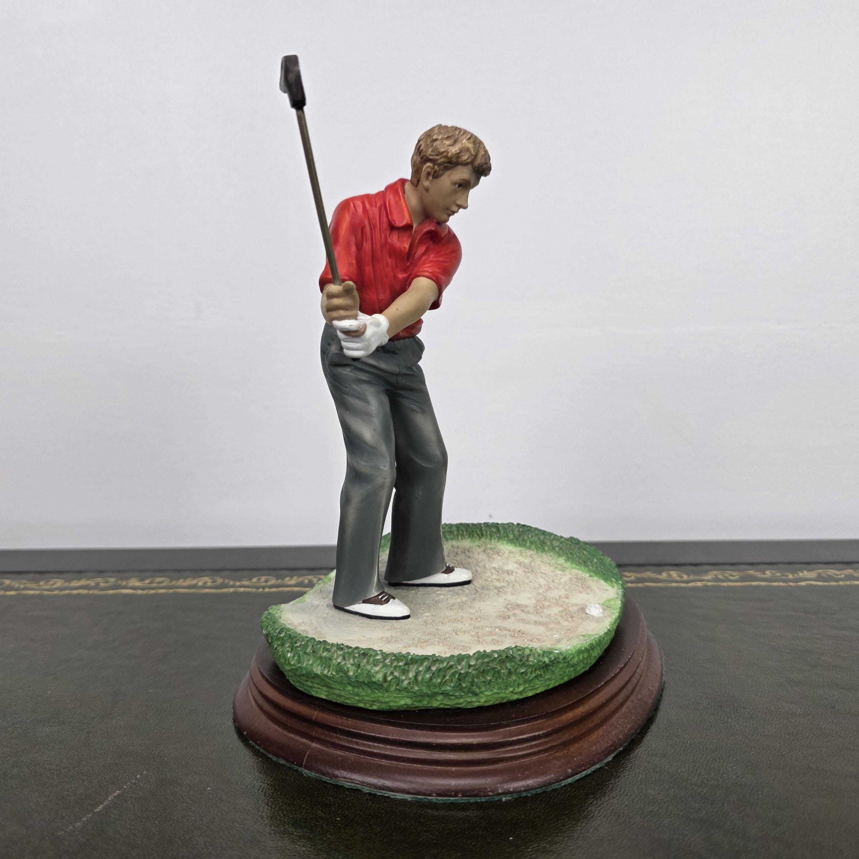 The Leonardo Collection The Bunker Golf Resin Figurine 1995 | Vintage Sports Player Statue | Collectible Display Piece