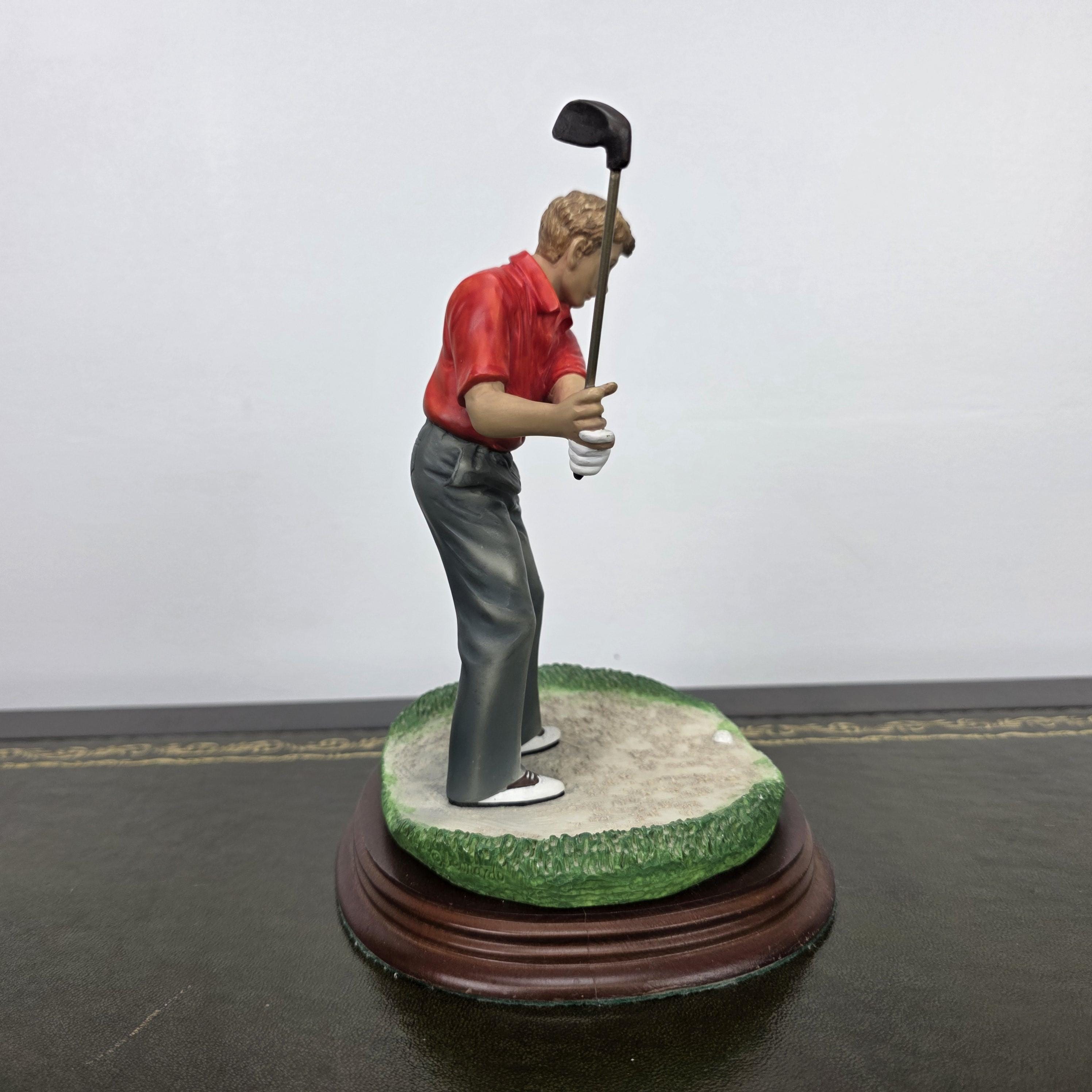 The Leonardo Collection The Bunker Golf Resin Figurine 1995 | Vintage Sports Player Statue | Collectible Display Piece