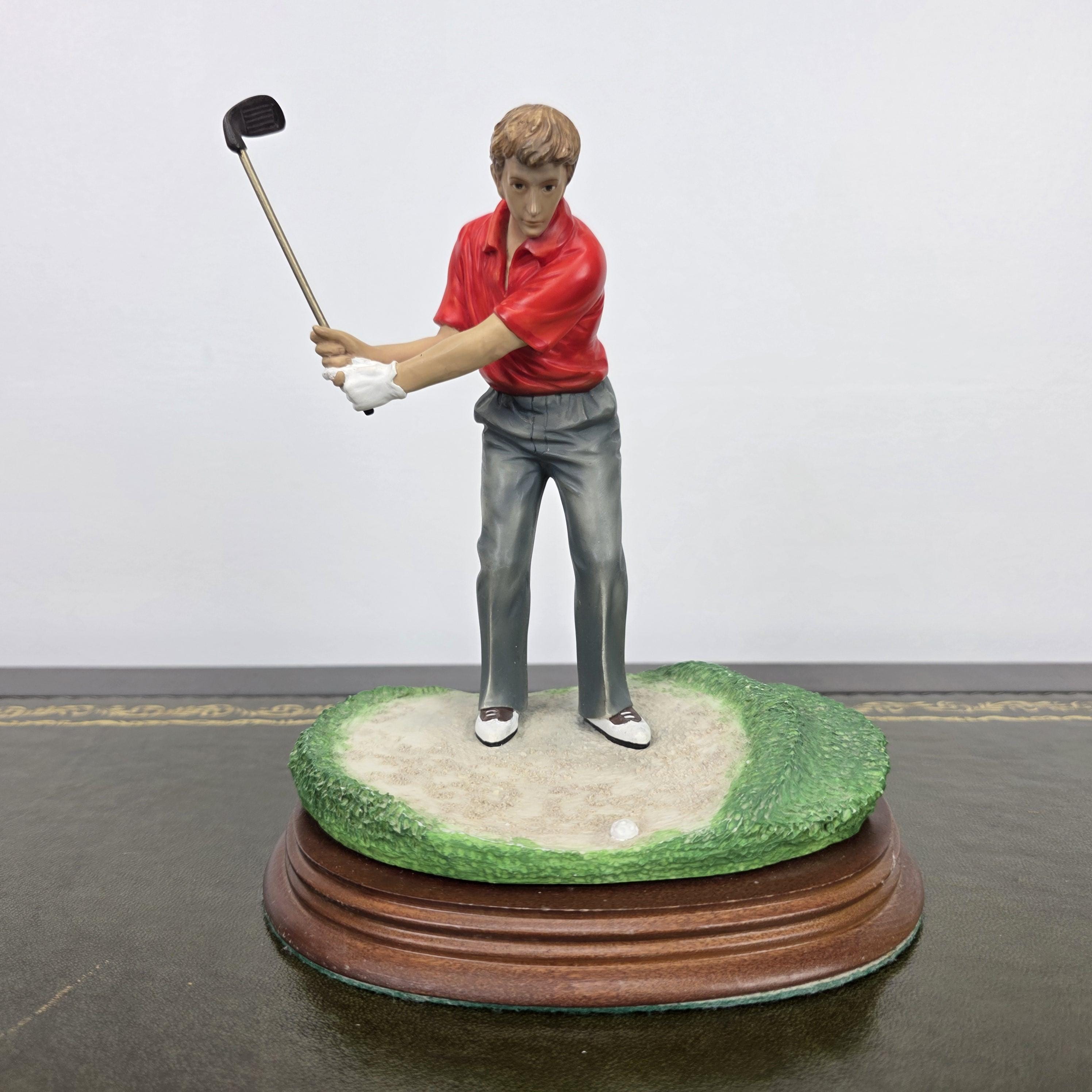 The Leonardo Collection The Bunker Golf Resin Figurine 1995 | Vintage Sports Player Statue | Collectible Display Piece