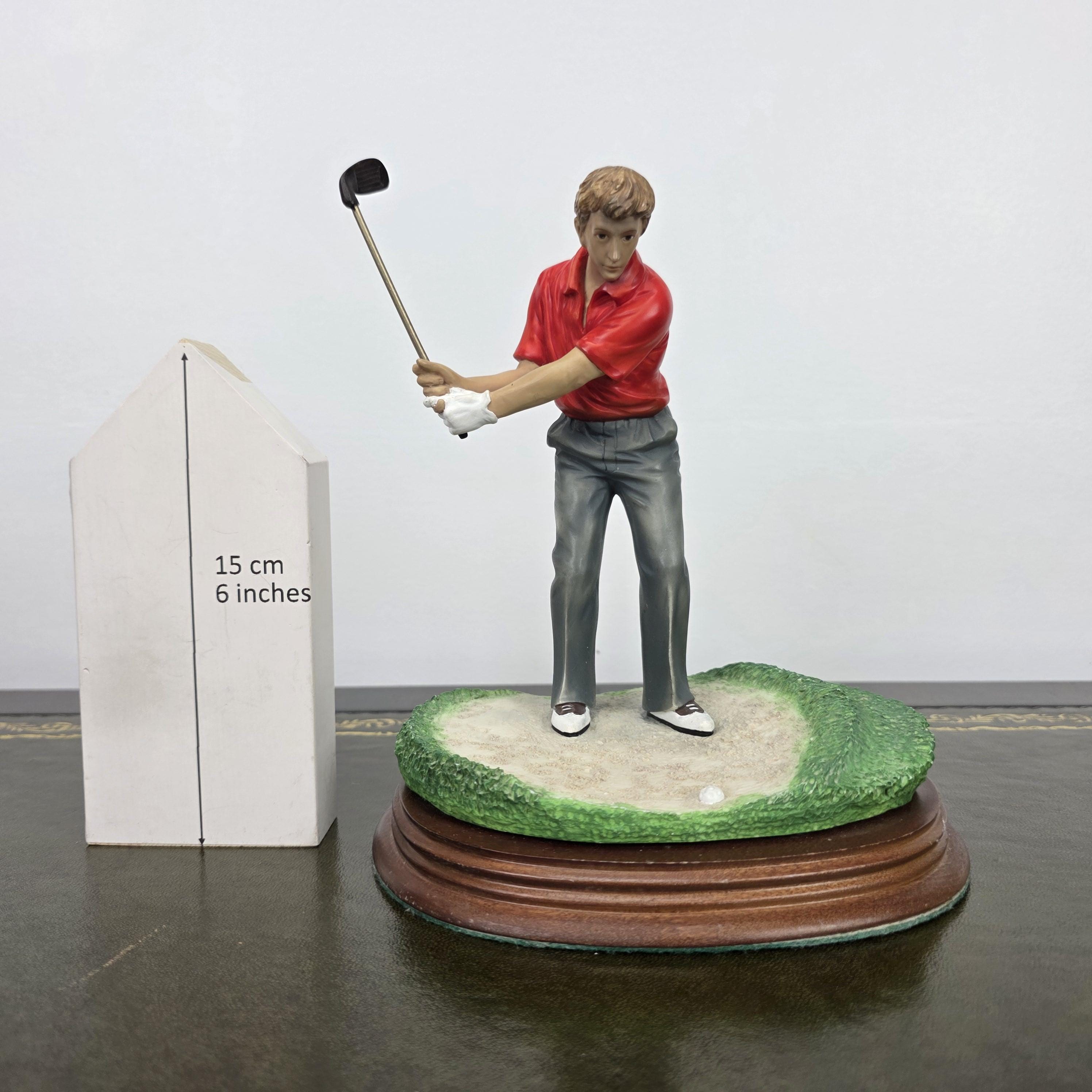 The Leonardo Collection The Bunker Golf Resin Figurine 1995 | Vintage Sports Player Statue | Collectible Display Piece